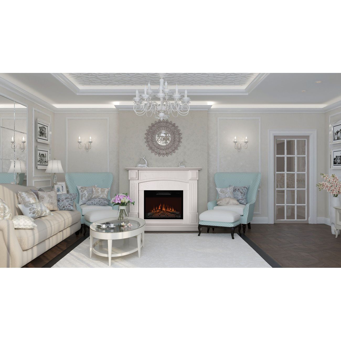 Электрокамин RealFlame KENDAL 24+Carolina 25,5/24 WT