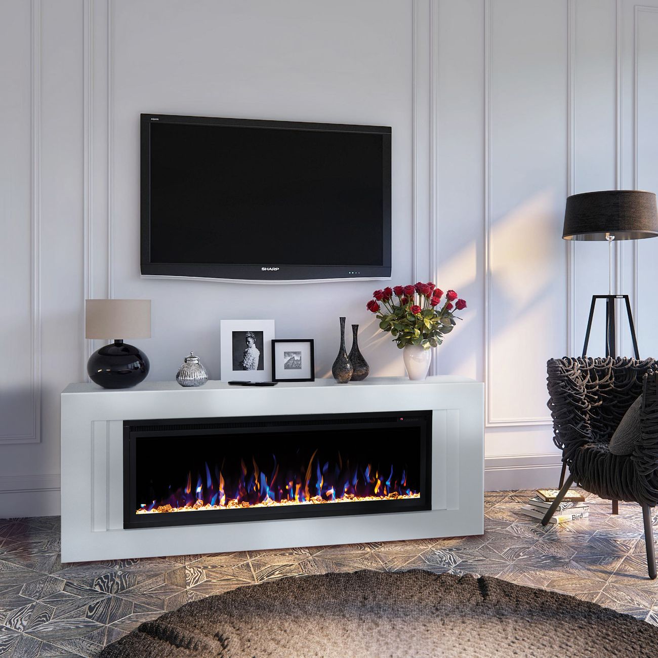 Электрокамин RealFlame SAPHIR-S 42+Stockholm 42/BV WT