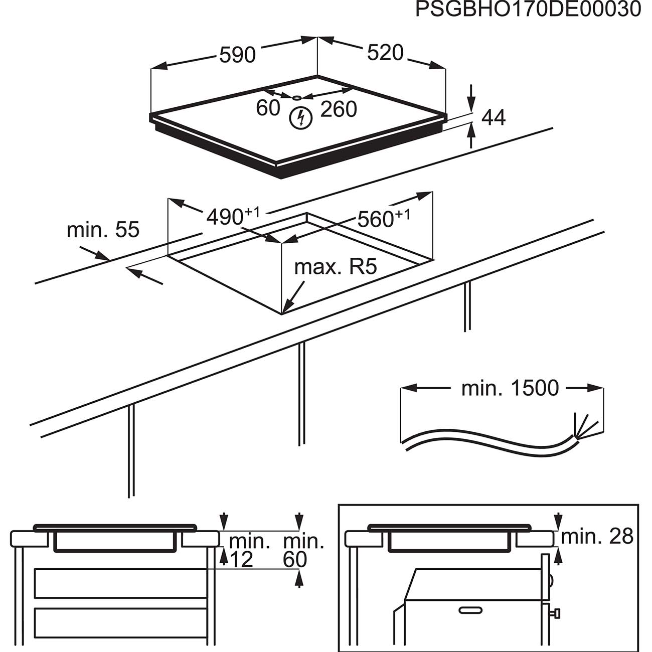 Встраиваемая индукционная панель независимая Electrolux 700 SENSE SenseBoil IPES6451WF