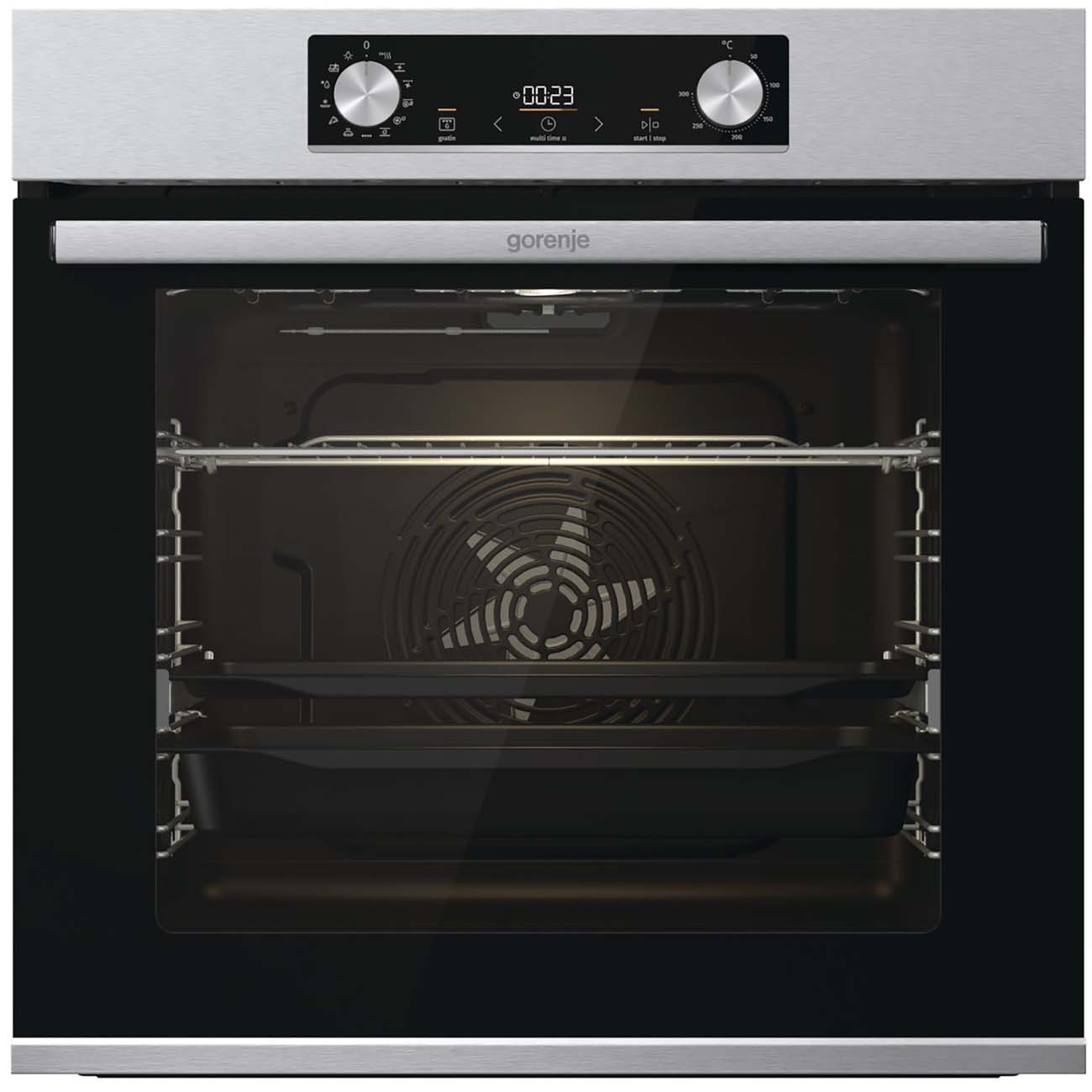 Электрический духовой шкаф Gorenje BOS6737E13X черный/серебристый