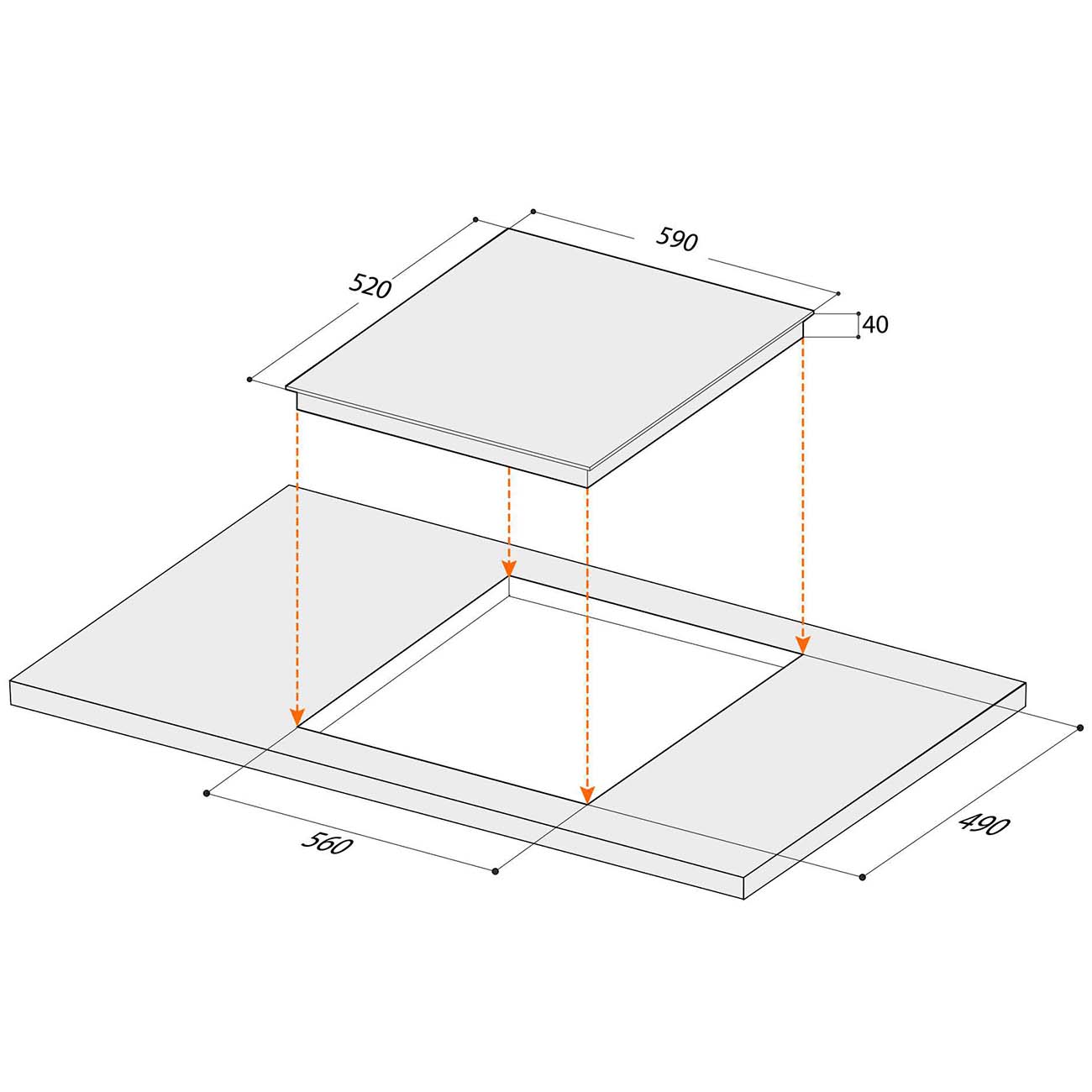 Встраиваемая электрическая панель Hebermann HBKC 6042.1 B