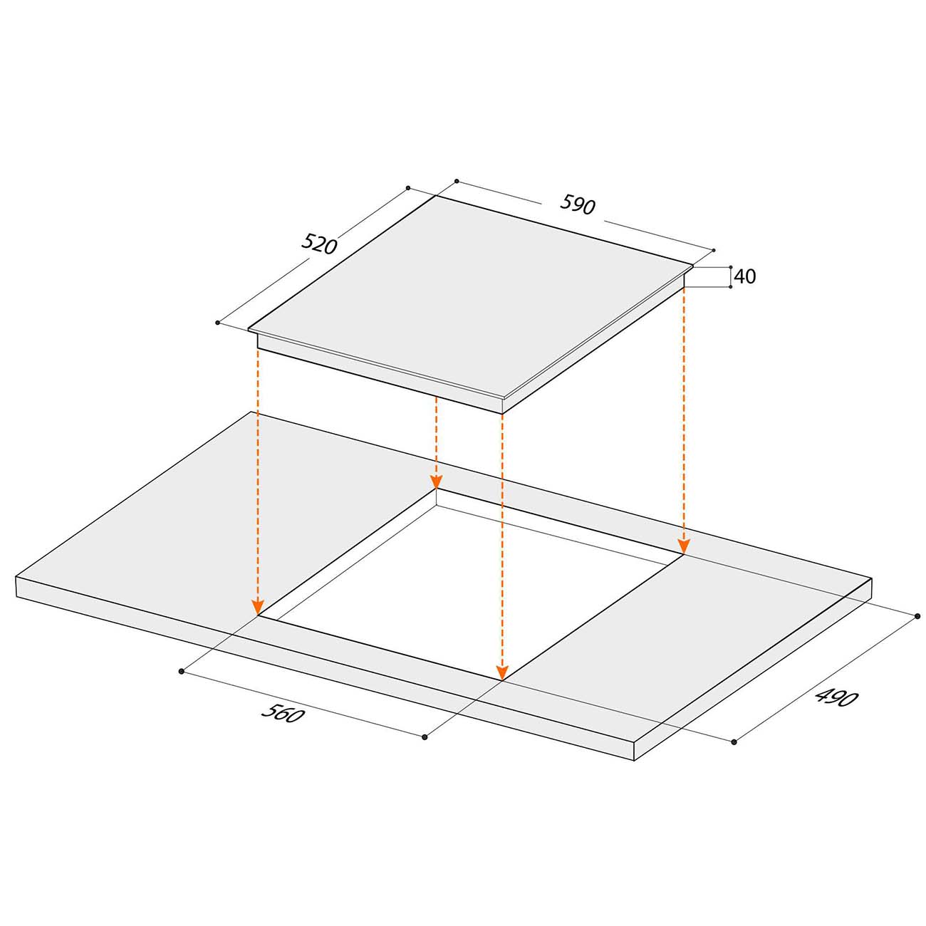 Встраиваемая электрическая панель Hebermann HBKC 6040.1 B