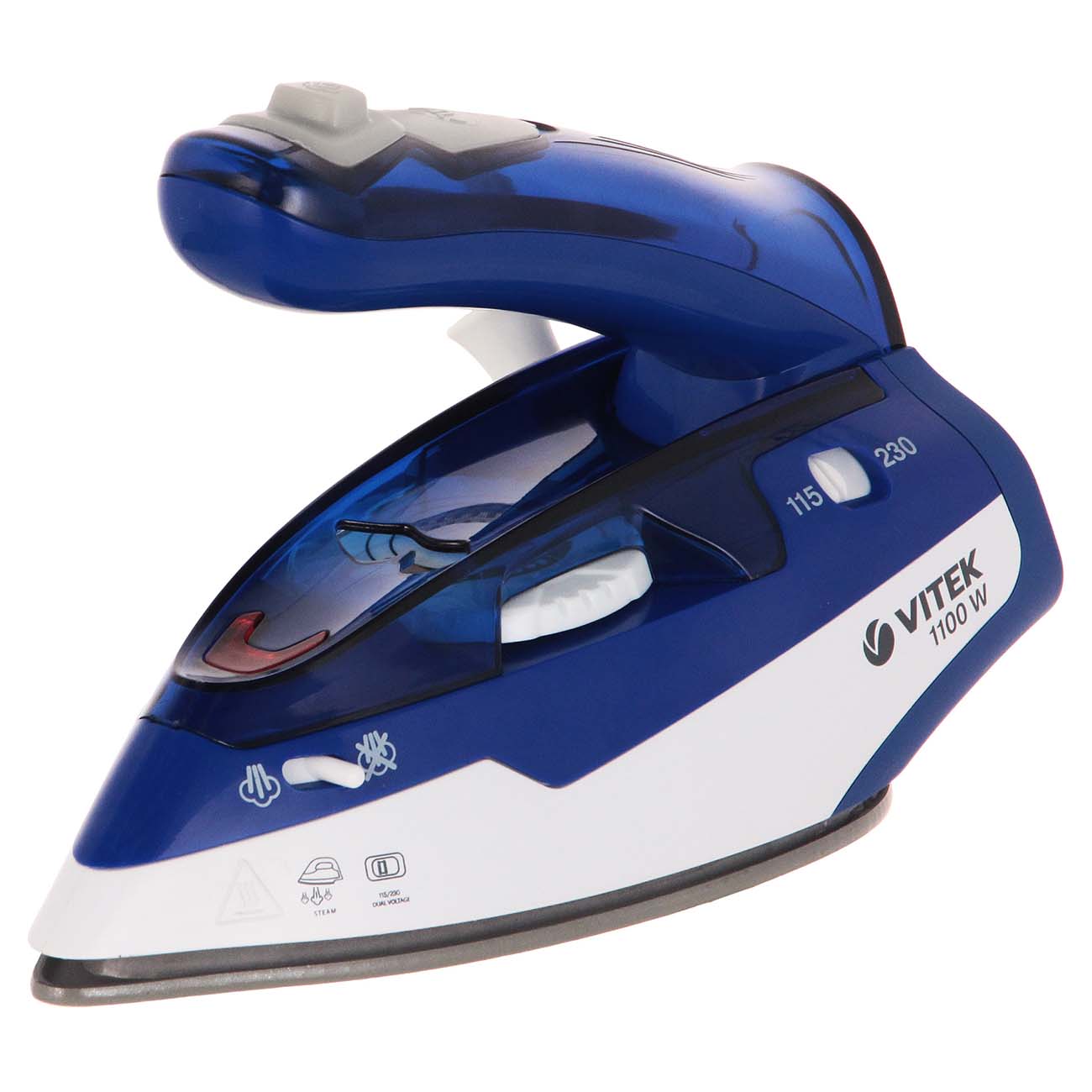 Дорожный утюг Vitek VT-1269 синий/белый фото
