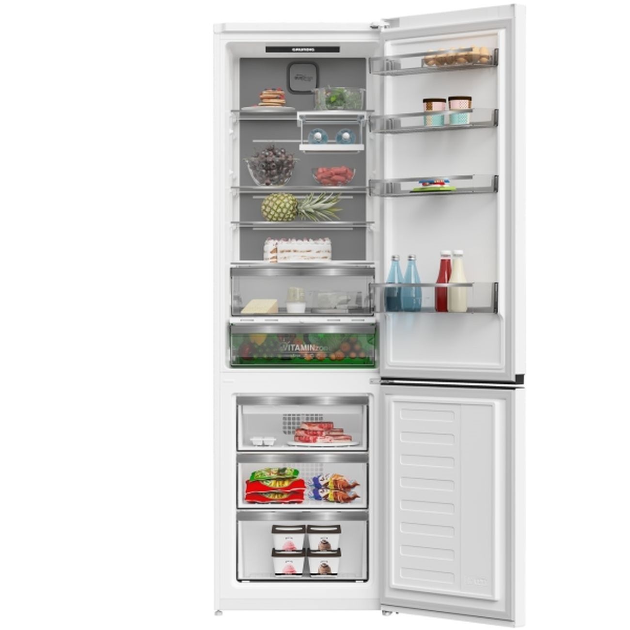 Холодильник с нижней морозильной камерой Grundig GKPN669307FW