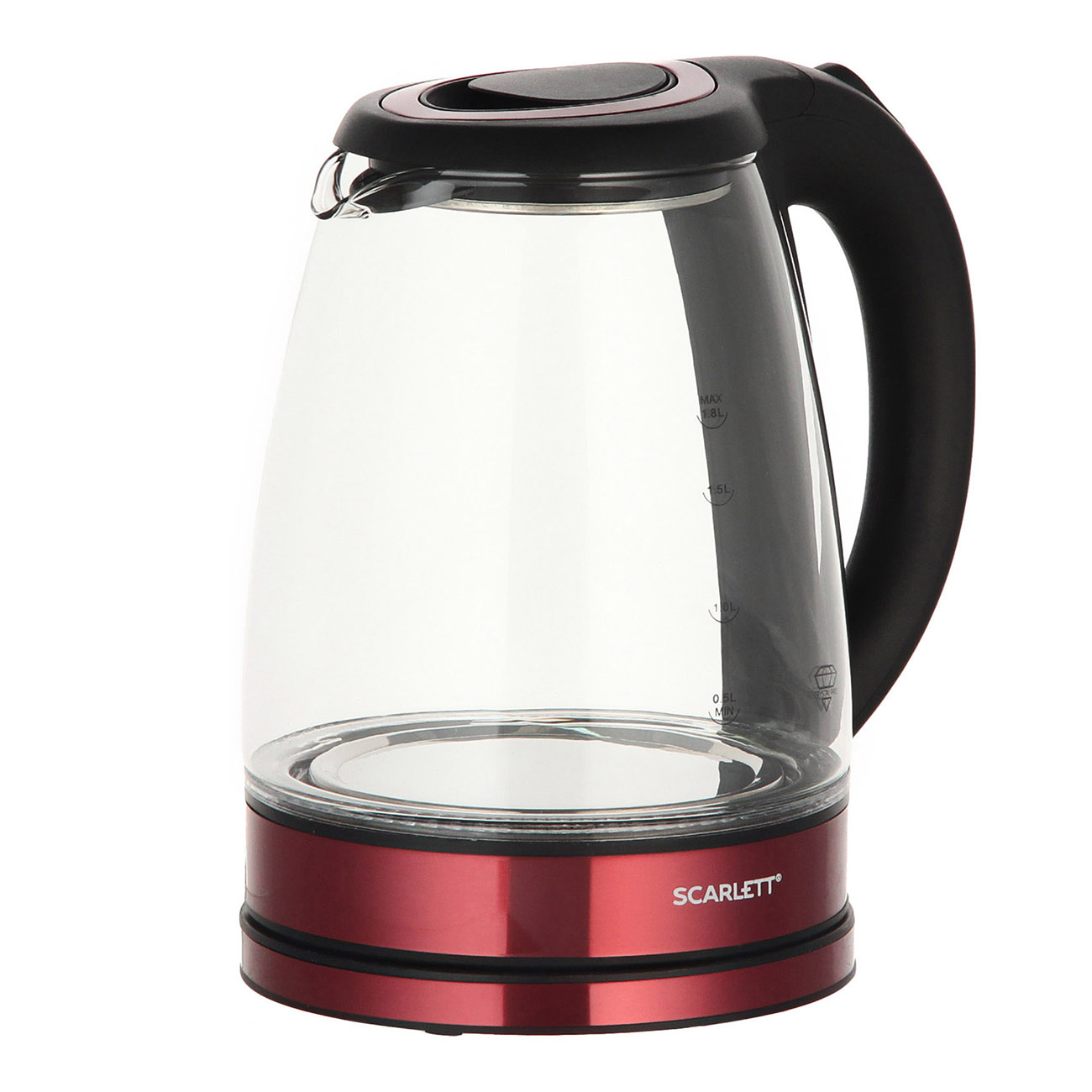 Электрочайник Scarlett SC-EK27G85 красный фото