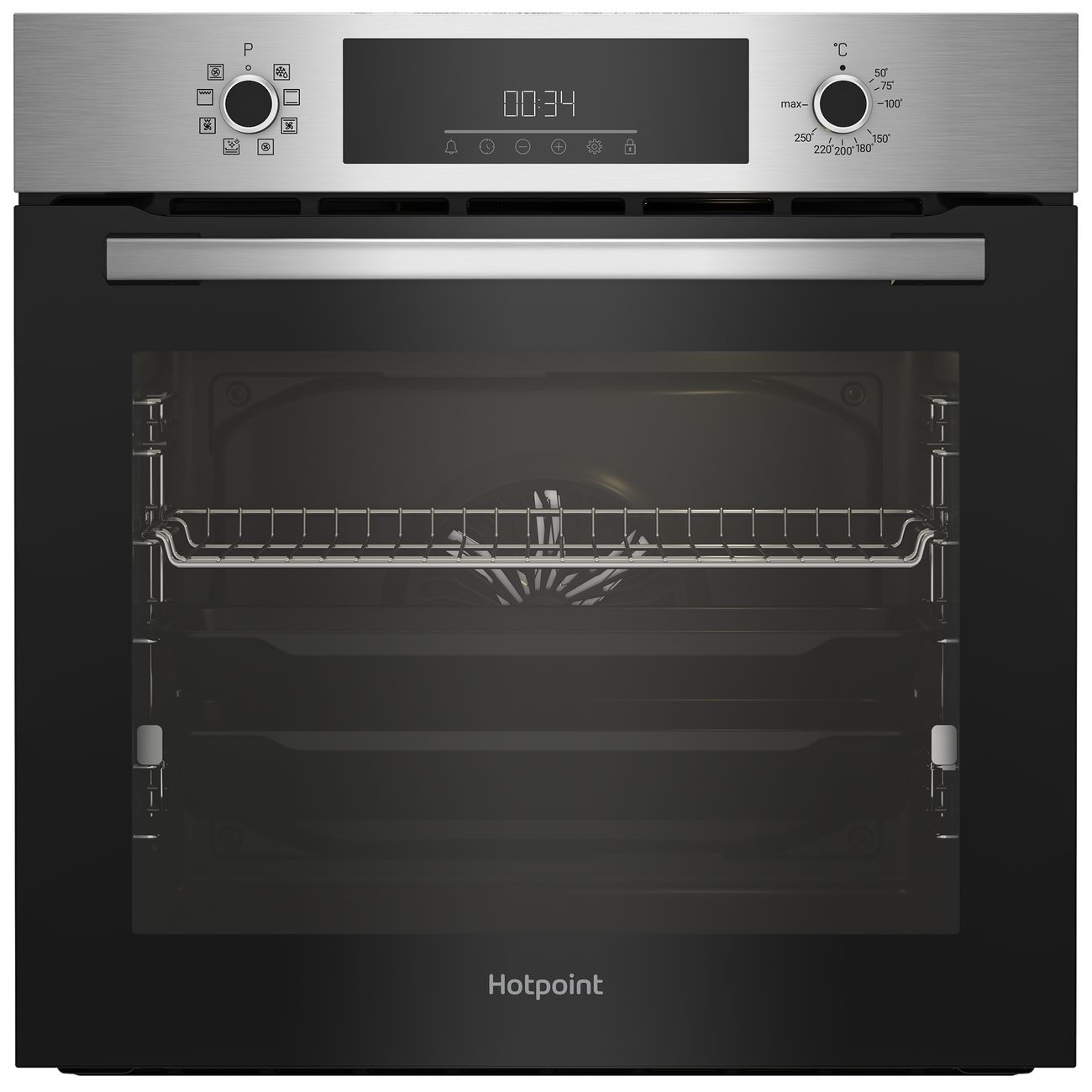 Электрический духовой шкаф Hotpoint FE8 821 H IX черный/серебристый фото