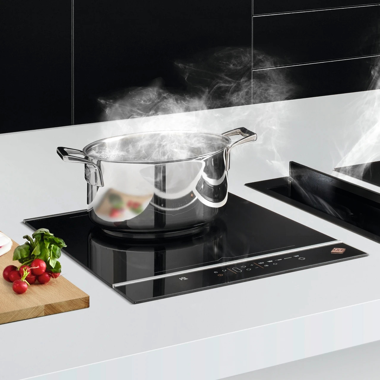 Встраиваемая индукционная панель независимая Премиум De Dietrich DPI7468XS