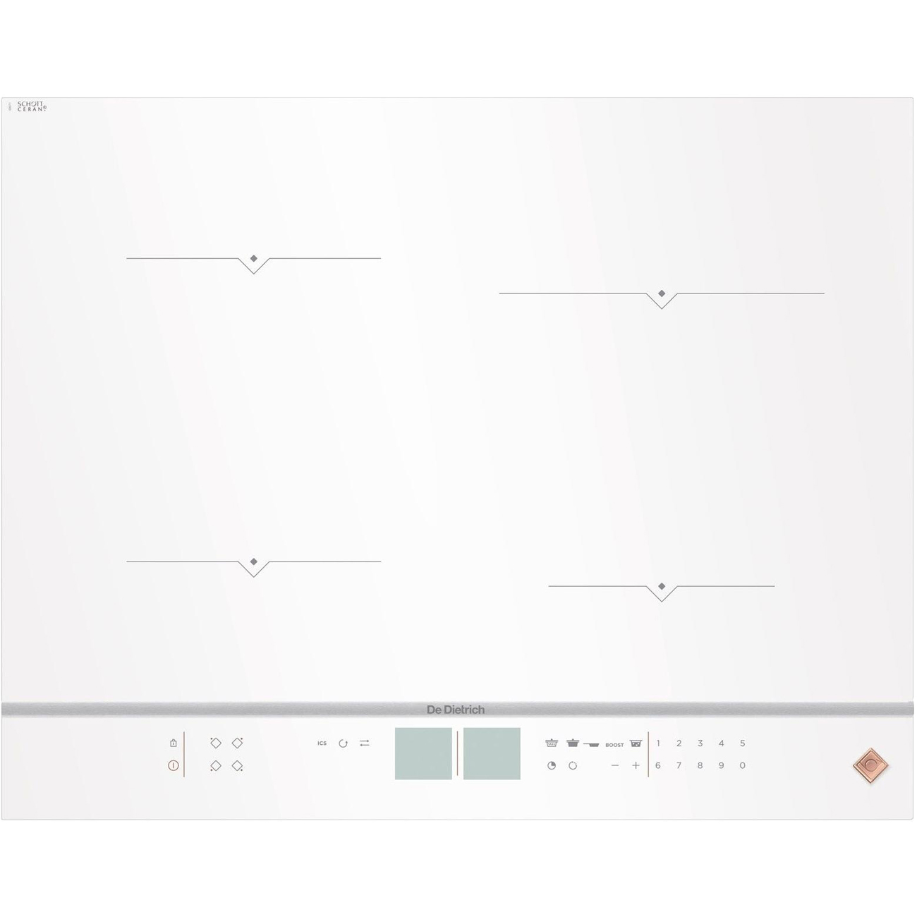 Встраиваемая индукционная панель независимая Премиум De Dietrich DPI7670W