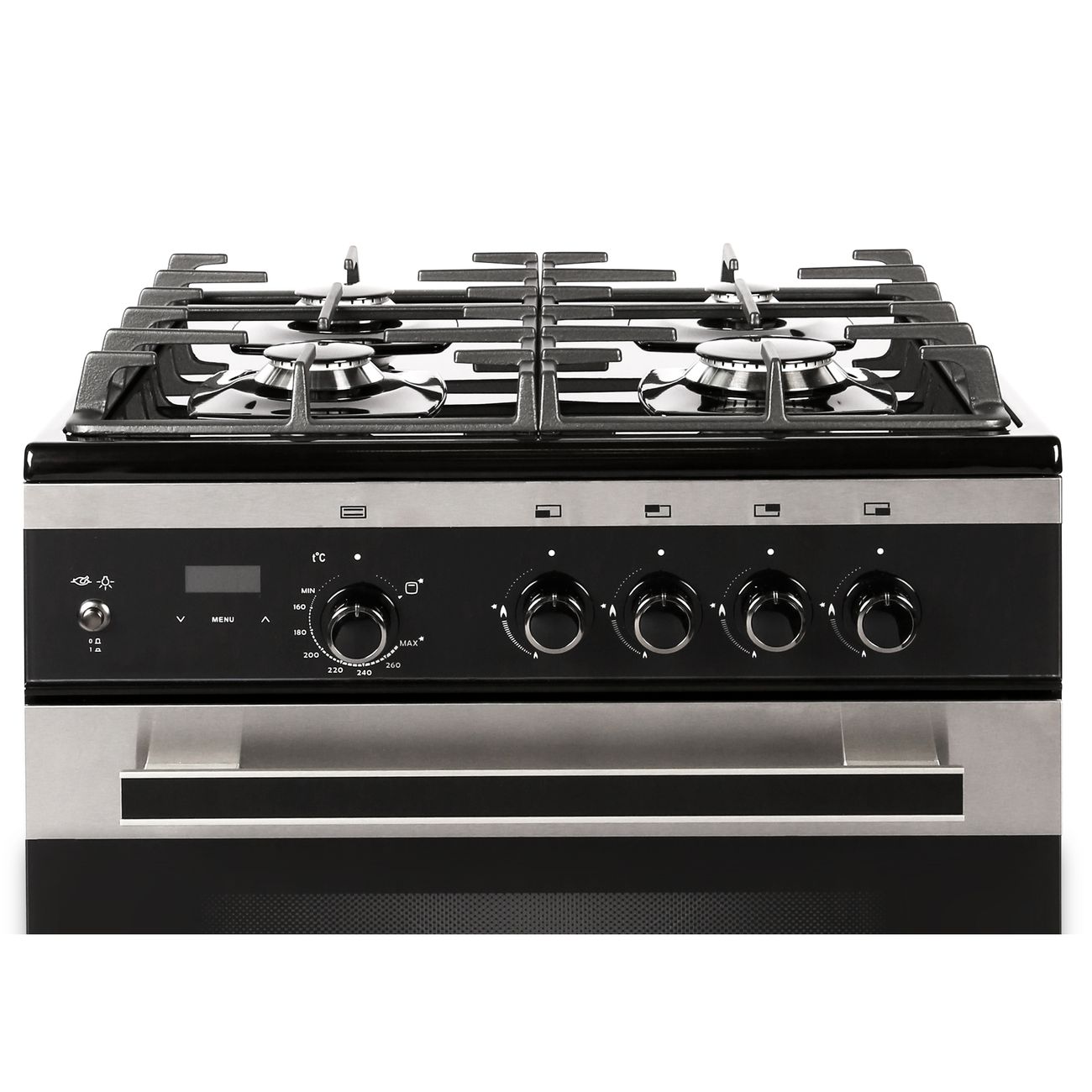 Газовая плита Gefest ПГ 6500-04 0169 черная/нержавеющая сталь