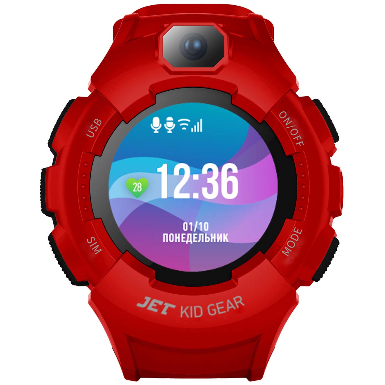 Часы с GPS трекером Jet Kid Gear Red/черный