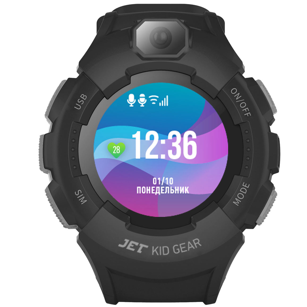 Часы с GPS трекером Jet Kid Gear Grey/черный