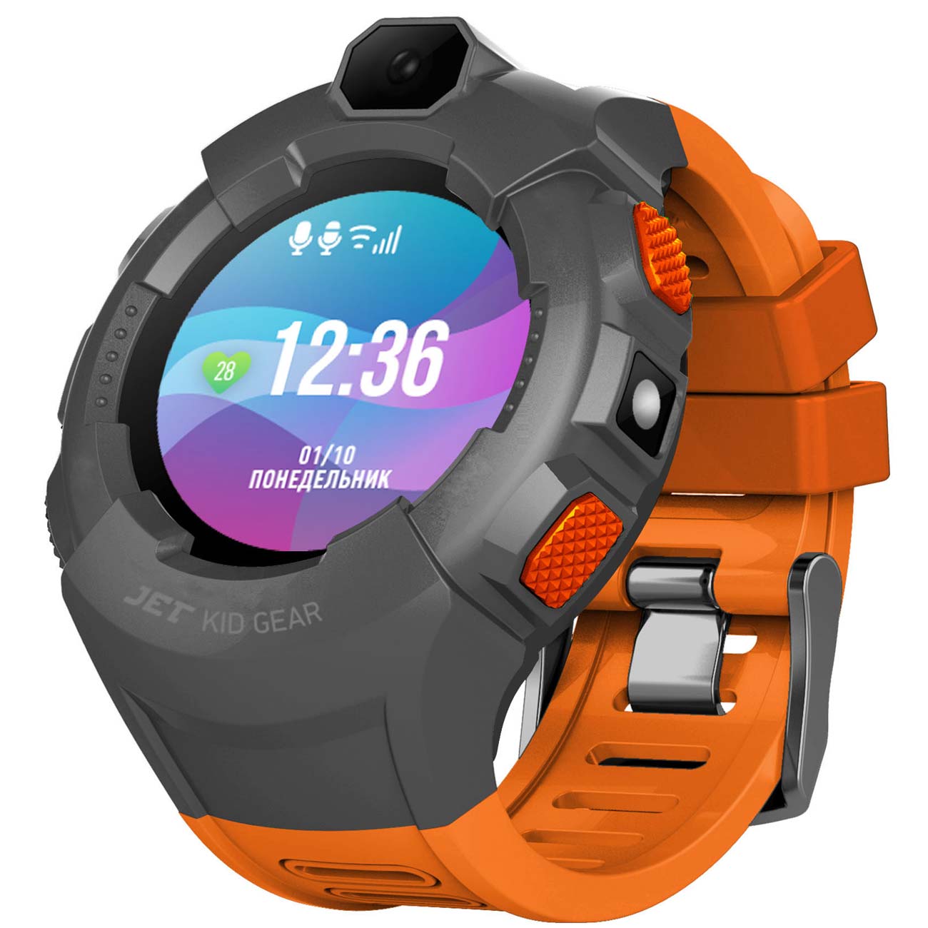 Часы с GPS трекером Jet Kid Gear Orange/серый фото