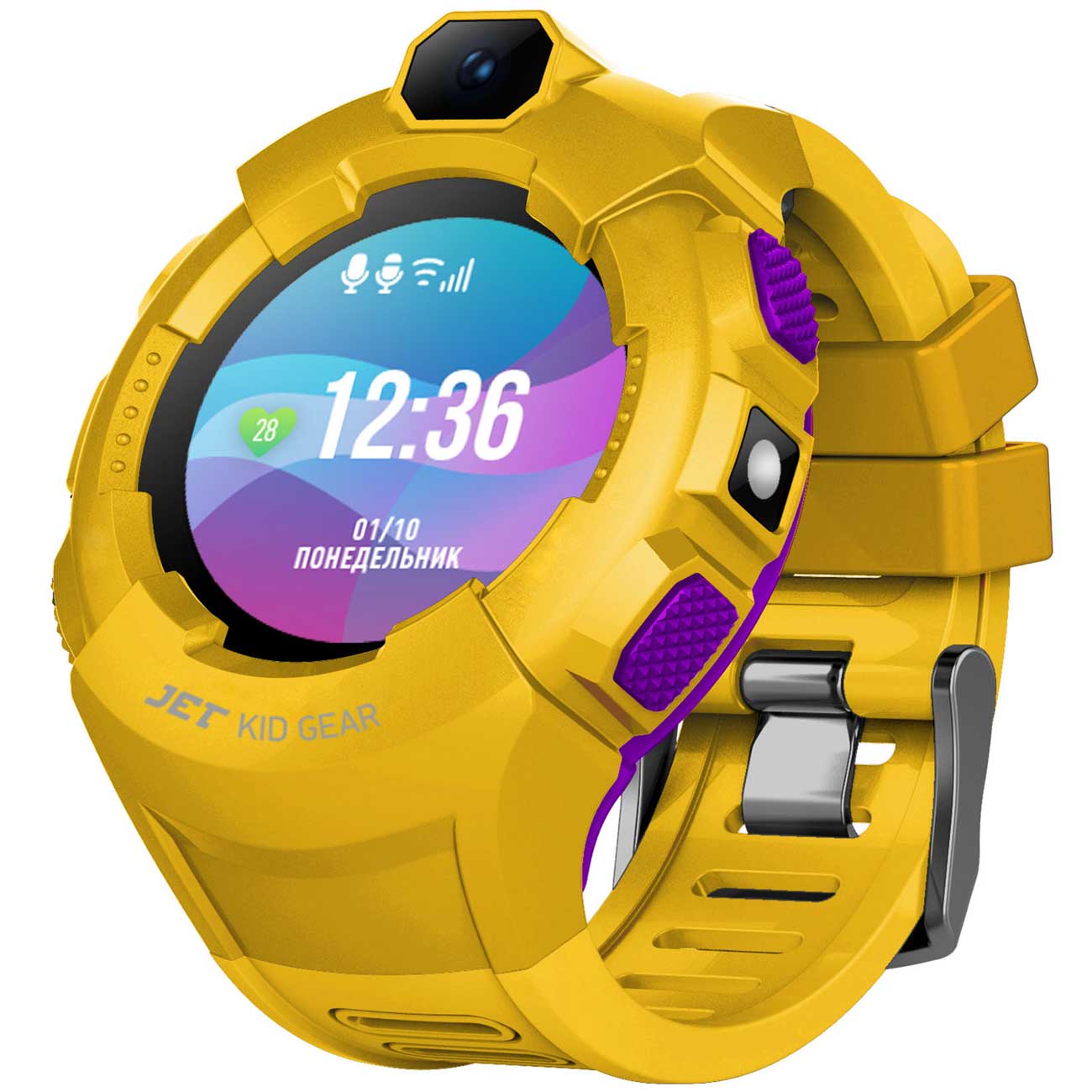 Часы с GPS трекером Jet Kid Gear Yellow/пурпурный