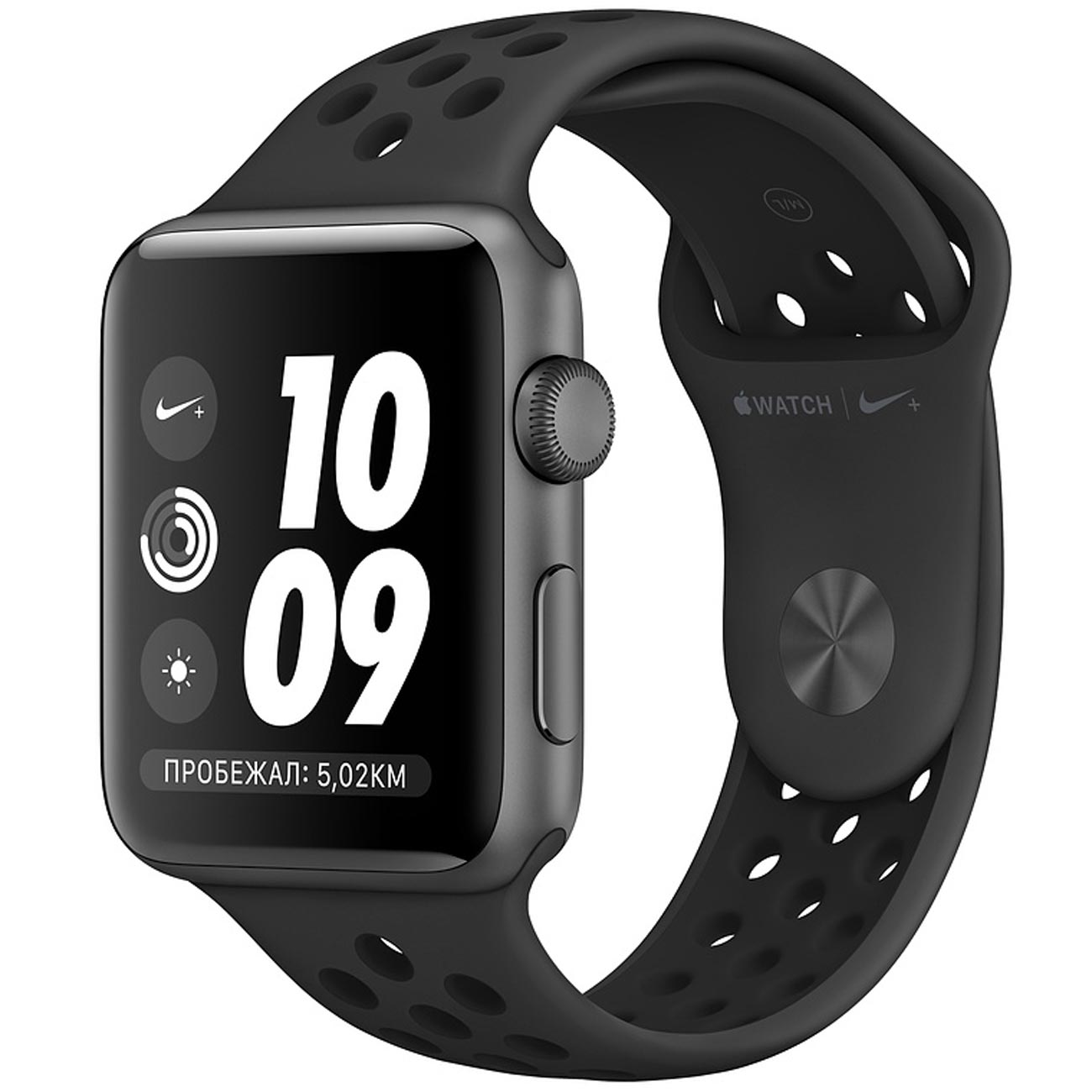 Смарт-часы Apple Watch Series 3 Nike+ 38mm SpaceGrey Aluminum Case with Black Sport Band (MTF12RU/A)
