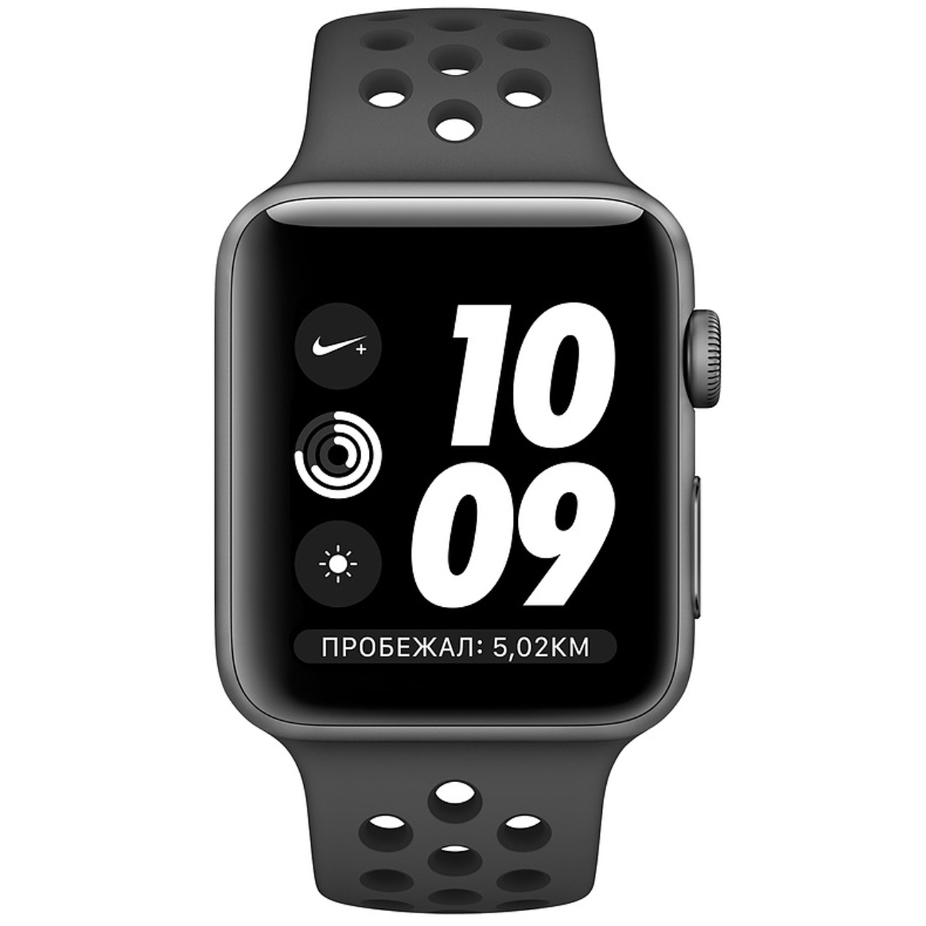 Смарт-часы Apple Watch Series 3 Nike+ 38mm SpaceGrey Aluminum Case with Black Sport Band (MTF12RU/A)