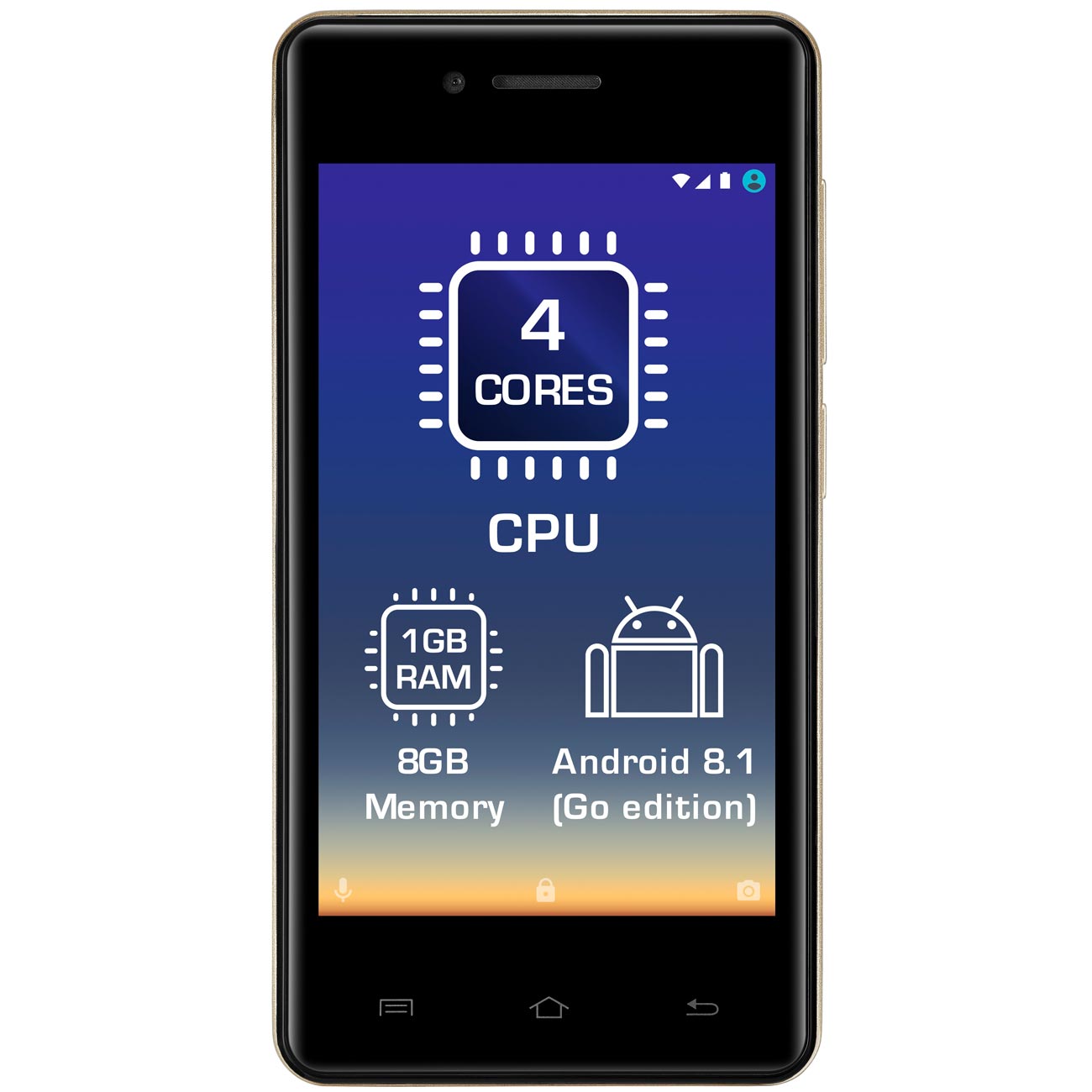 Смартфон Prestigio PSP3406DUO WIZE Y3 золотой фото