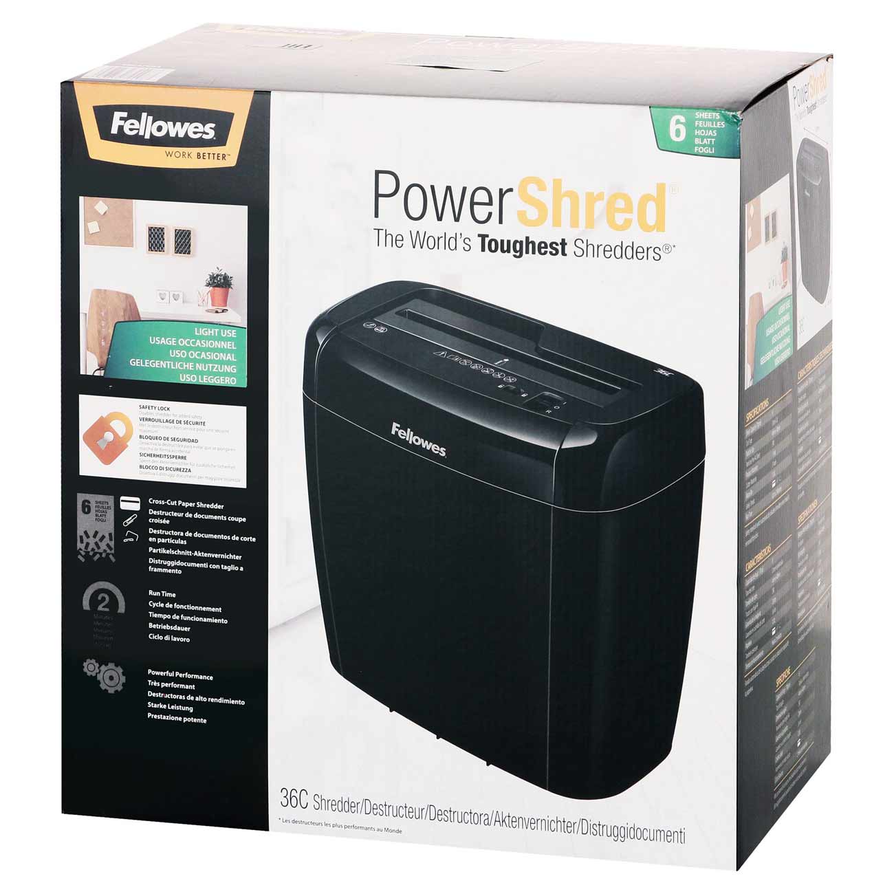 Шредер Fellowes Powershred 36C (CRC47003)