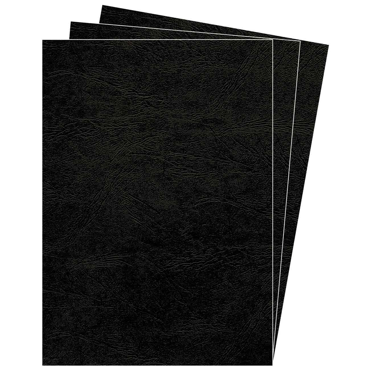 Обложка для переплета Fellowes Delta A4 черная, 100 шт. тиснение под кожу