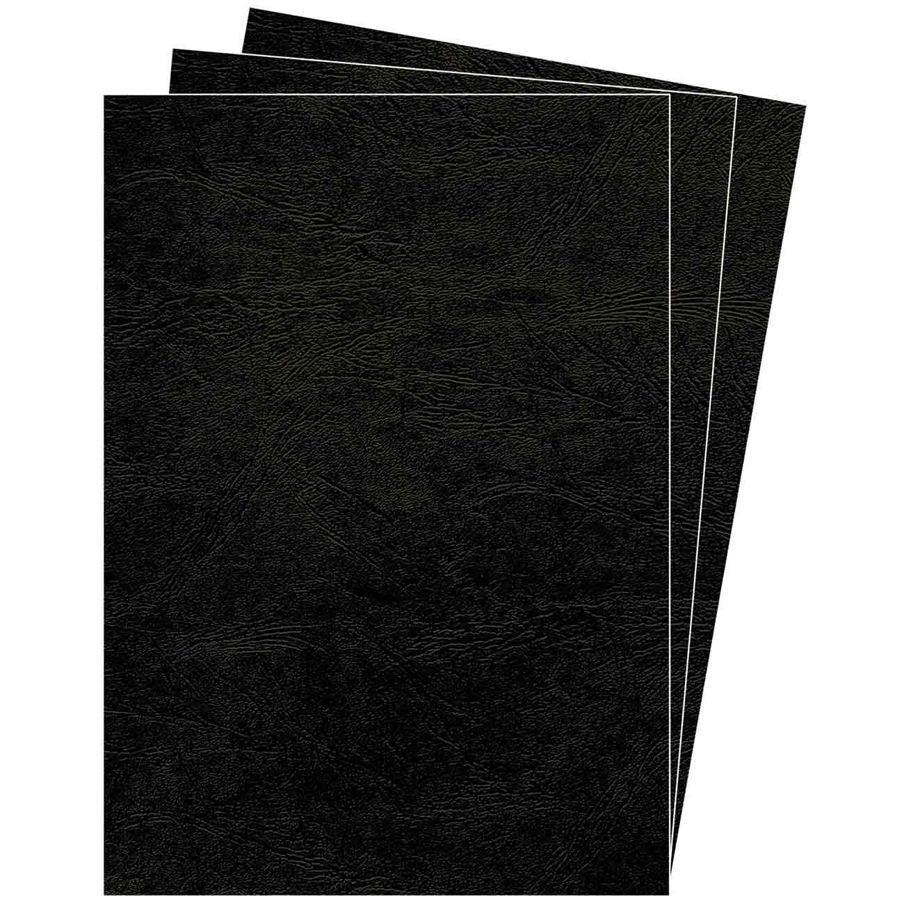 Обложка для переплета Fellowes Delta A4 черная, 25 шт. тиснение под кожу