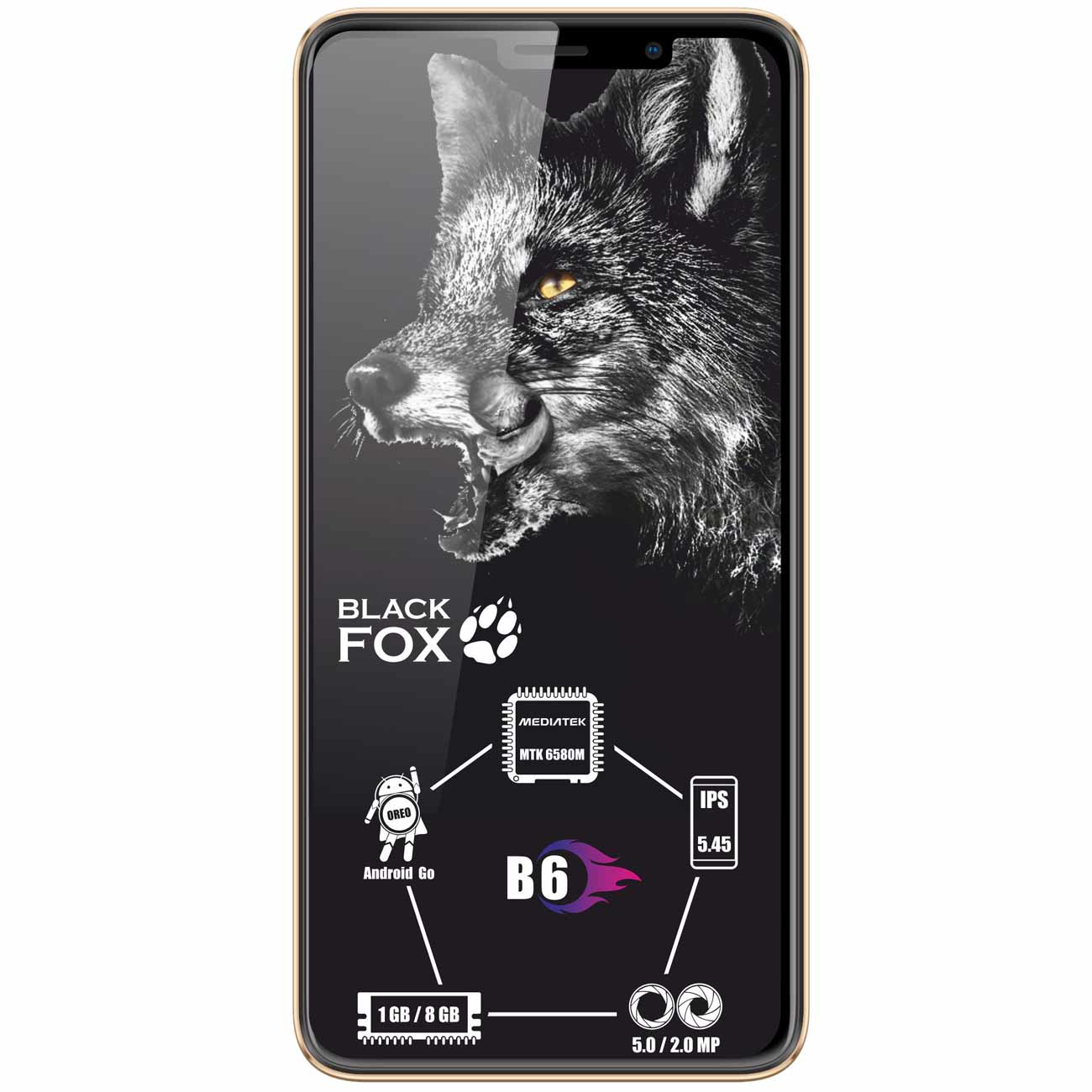 Смартфон Black Fox B6 золотой