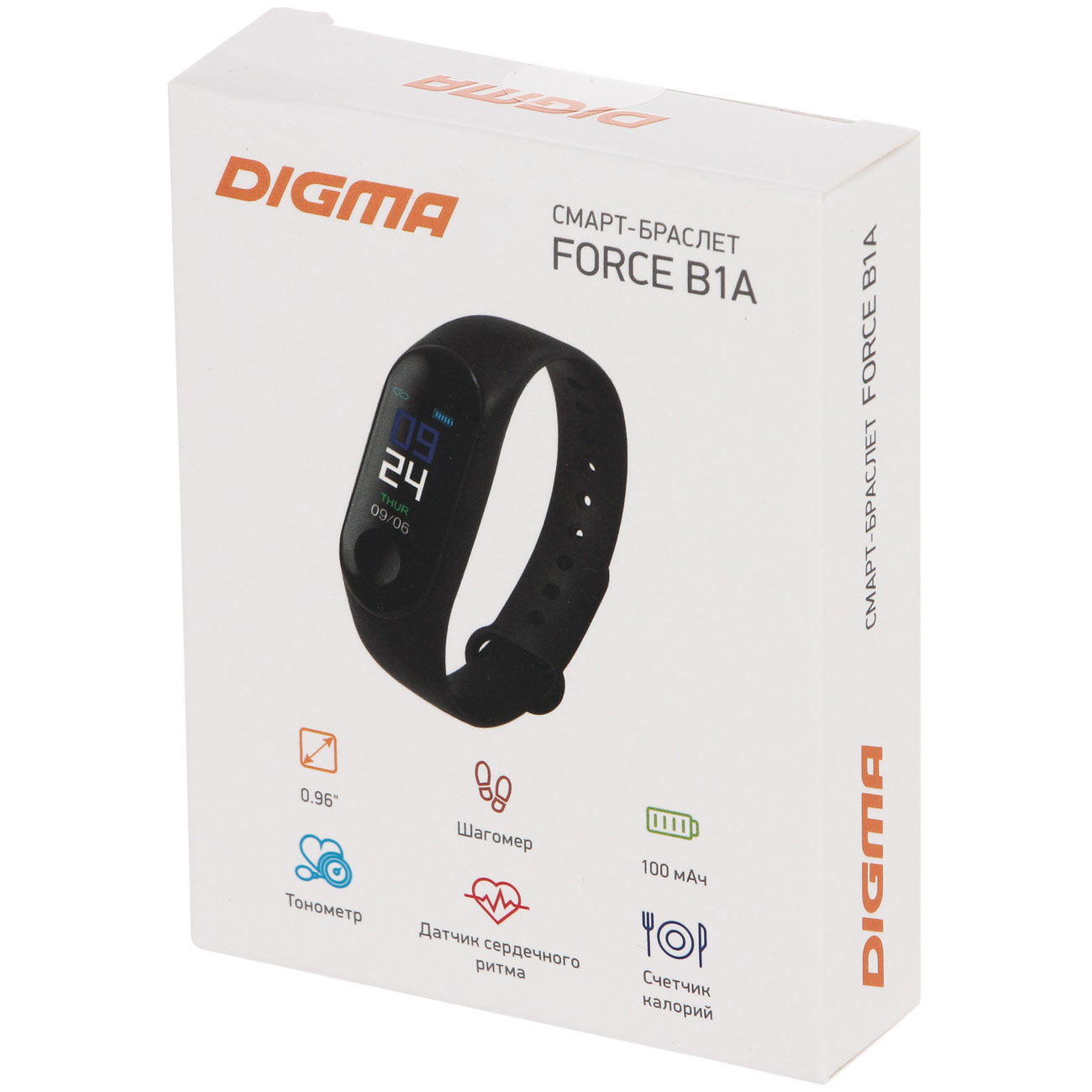 Фитнес-браслет Digma Force B1ABK Black