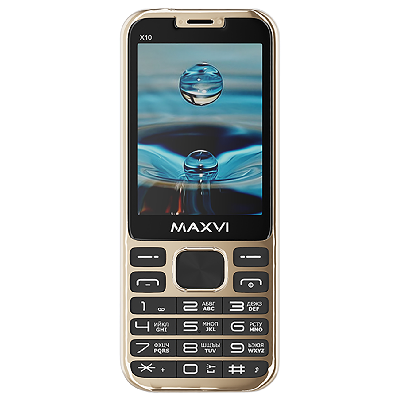Мобильный телефон Maxvi X10 Metallic золотой