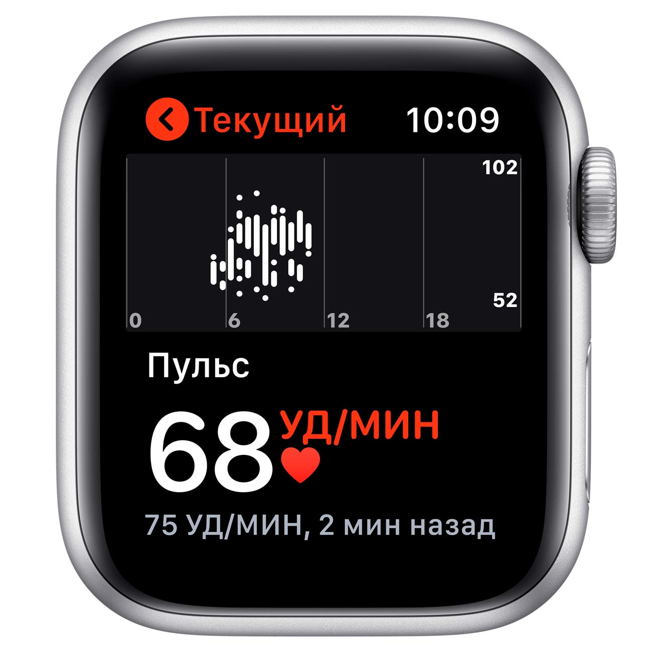 Смарт-часы Apple Watch Series 5 44mm Silver Aluminum Case with White Sport Band (MWVD2RU/A)
