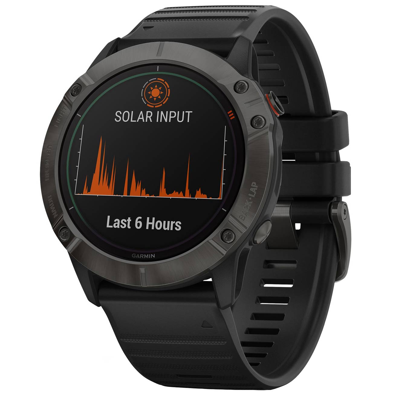 Спортивные часы Garmin Fenix 6X Pro Solar Ti Carbon Gray/черный