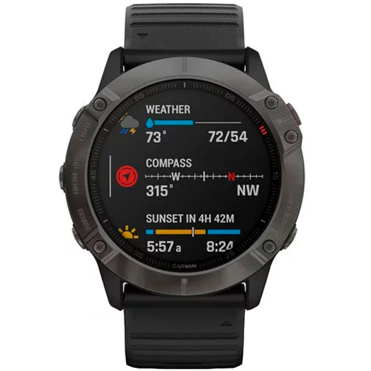 Спортивные часы Garmin Fenix 6X Sapphire Carbon Gray/черный