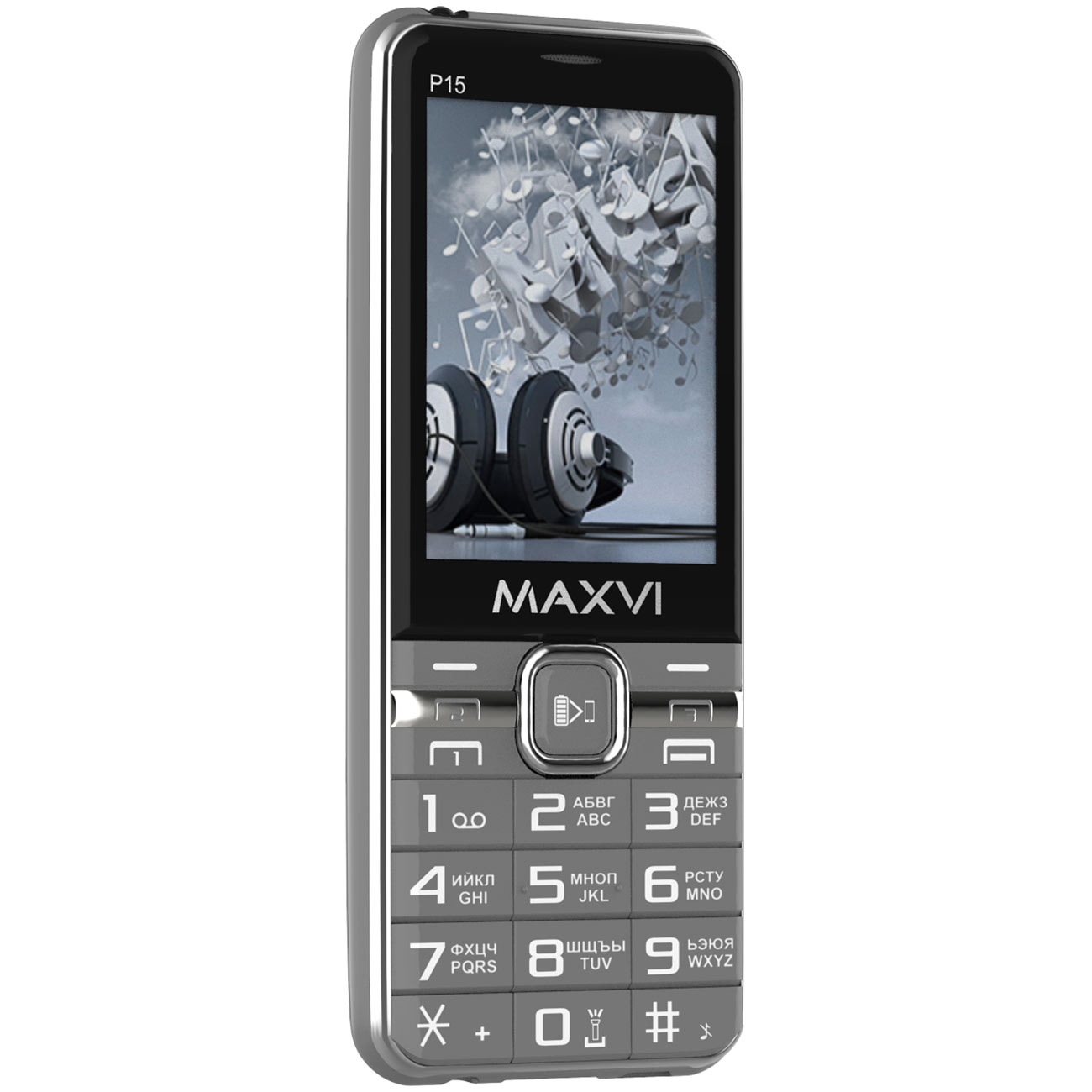 Мобильный телефон Maxvi P15 серый