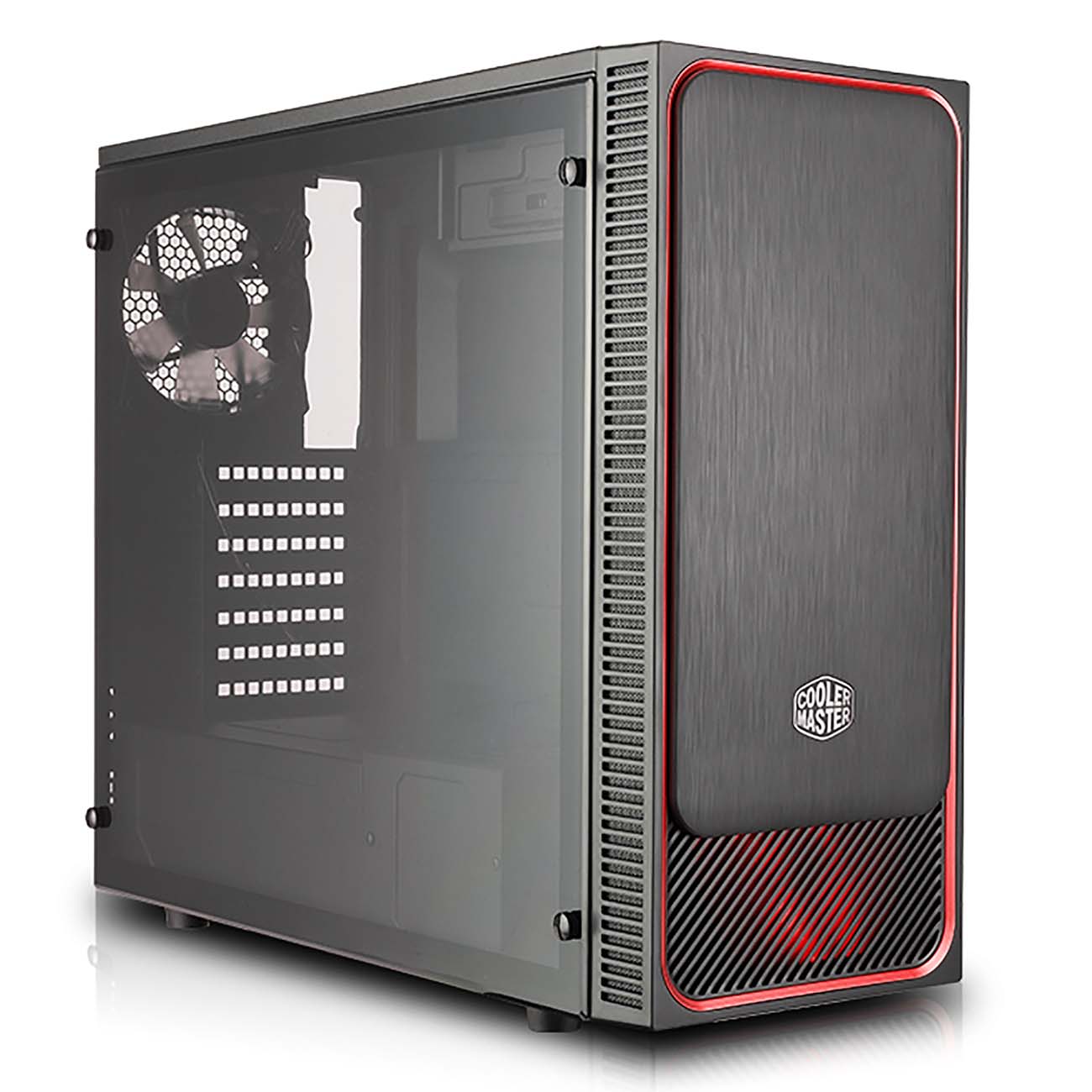 Корпус для компьютера Cooler Master MasterBox E500L Red w/ Acrylic Side panel