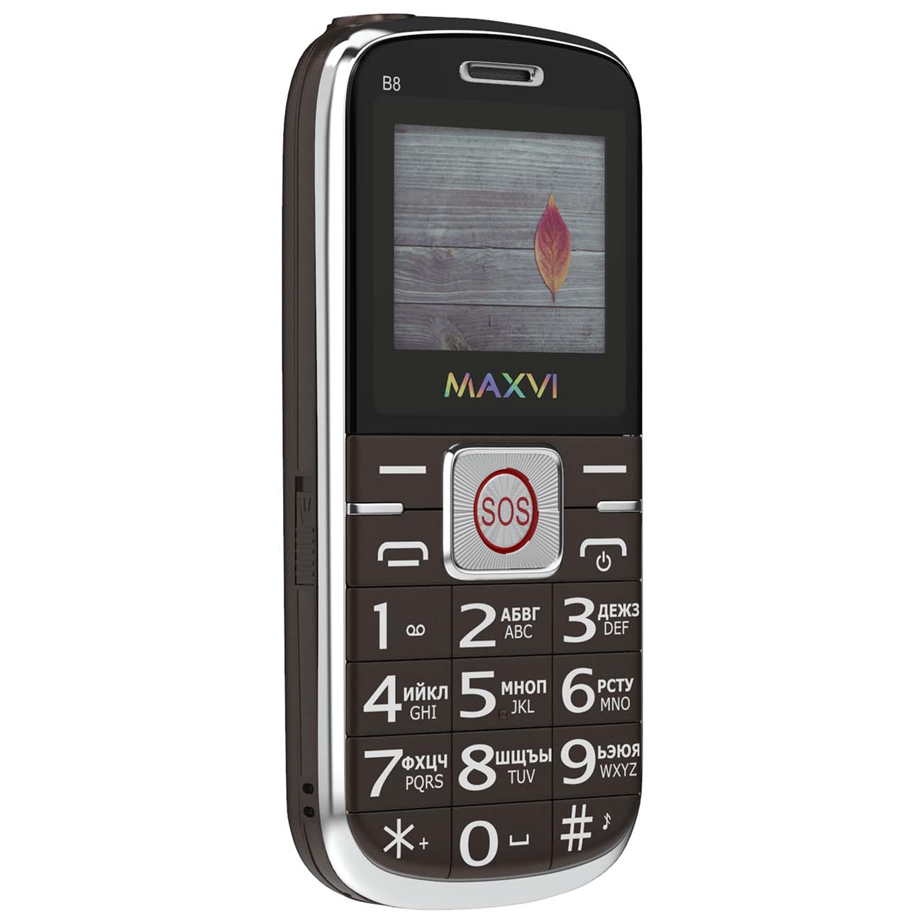 Мобильный телефон Maxvi B8 коричневый