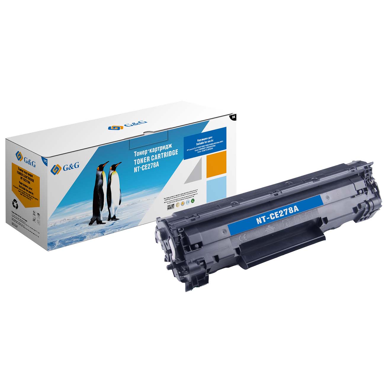 Картридж для лазерного принтера G&G NT-CE278A Black для HP P1560/1566/1606 M1536