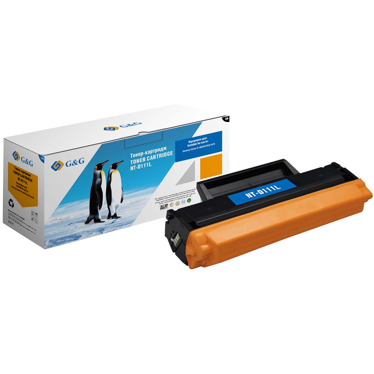 Картридж для лазерного принтера G&G NT-D111L Black для Samsung SL-M2020/2022/2070