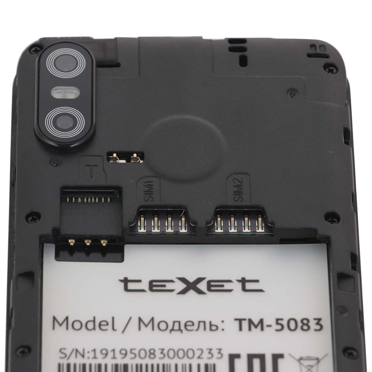 Смартфон teXet Pay 5 3G Black (TM-5083)