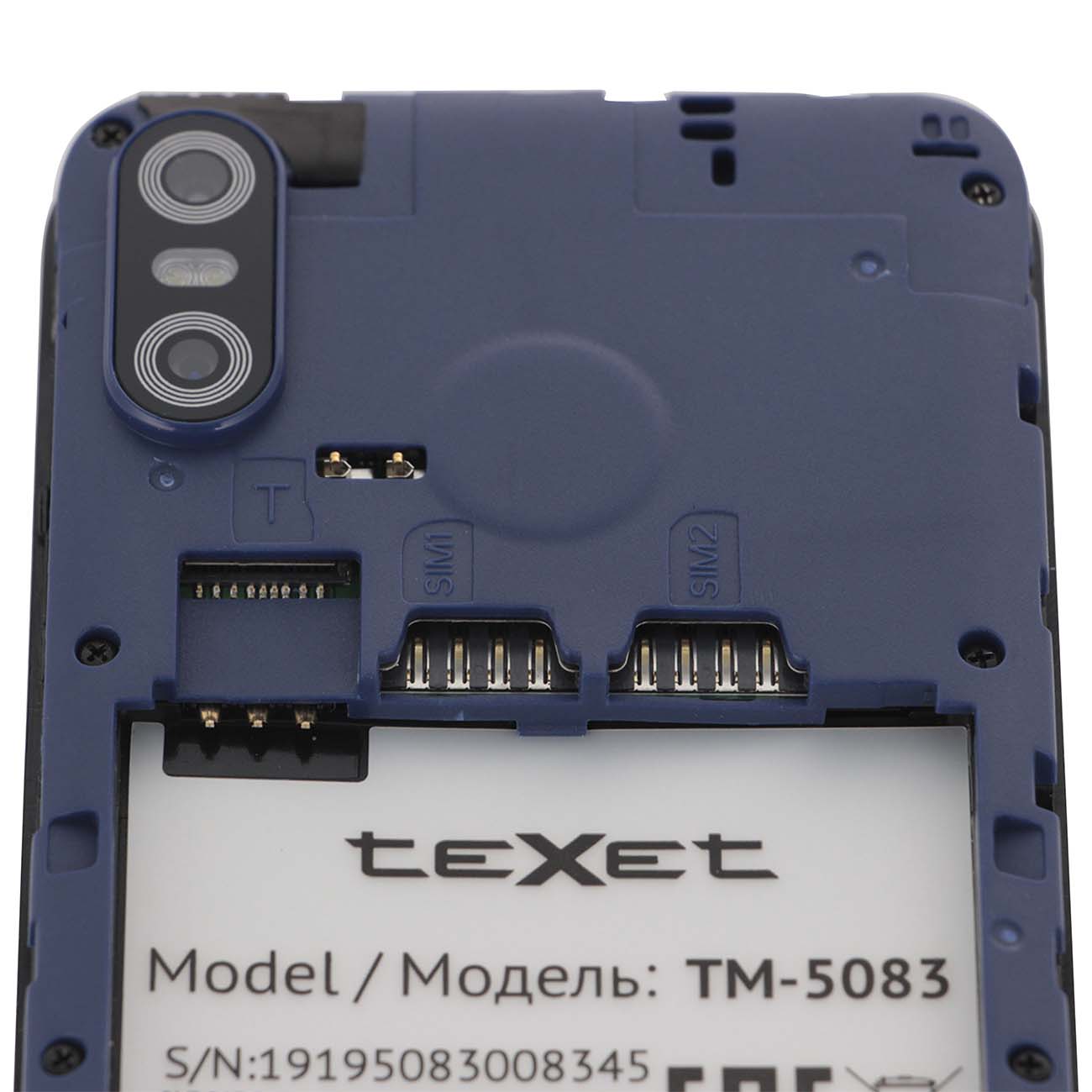 Смартфон teXet Pay 5 3G Blue (TM-5083)