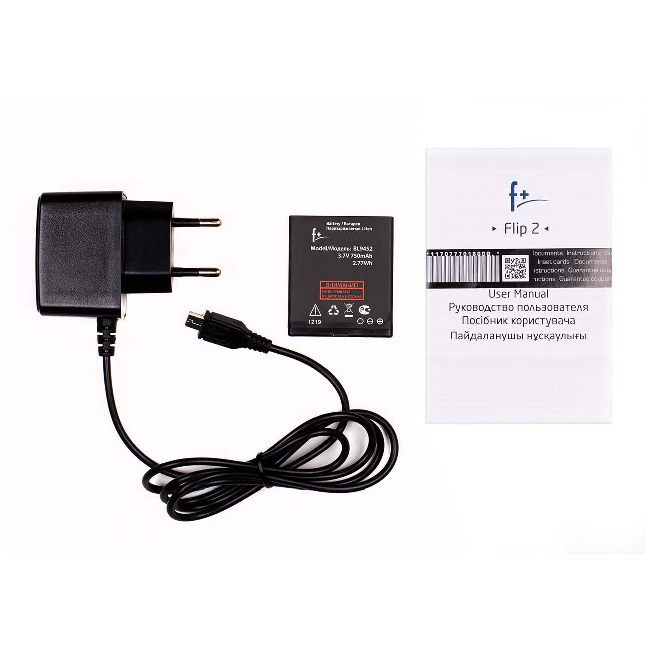 Мобильный телефон F+ Flip2 черный