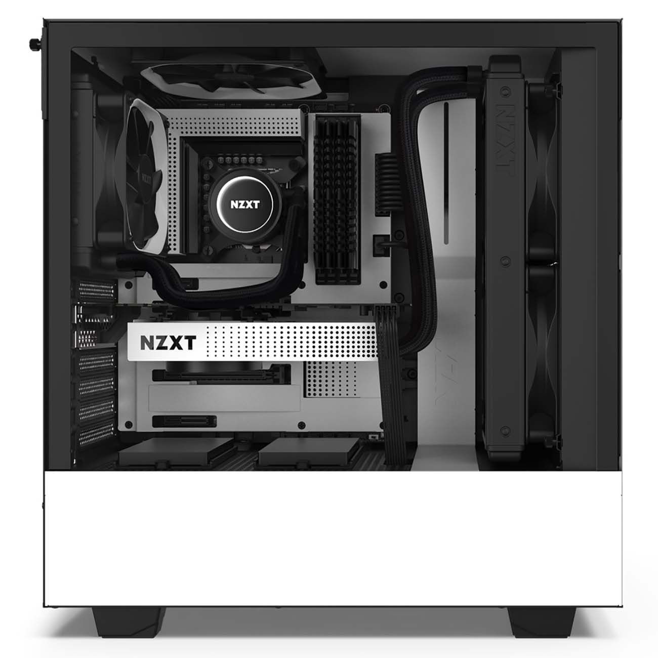 Корпус для компьютера NZXT H510 Compact Mid Tower White/Black (CA-H510B-W1) фото