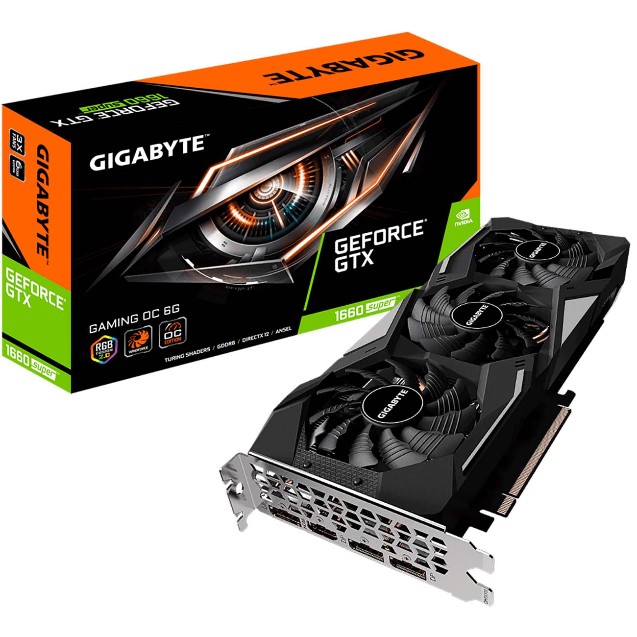 Видеокарта GIGABYTE GV-N166SGAMING OC-6GD