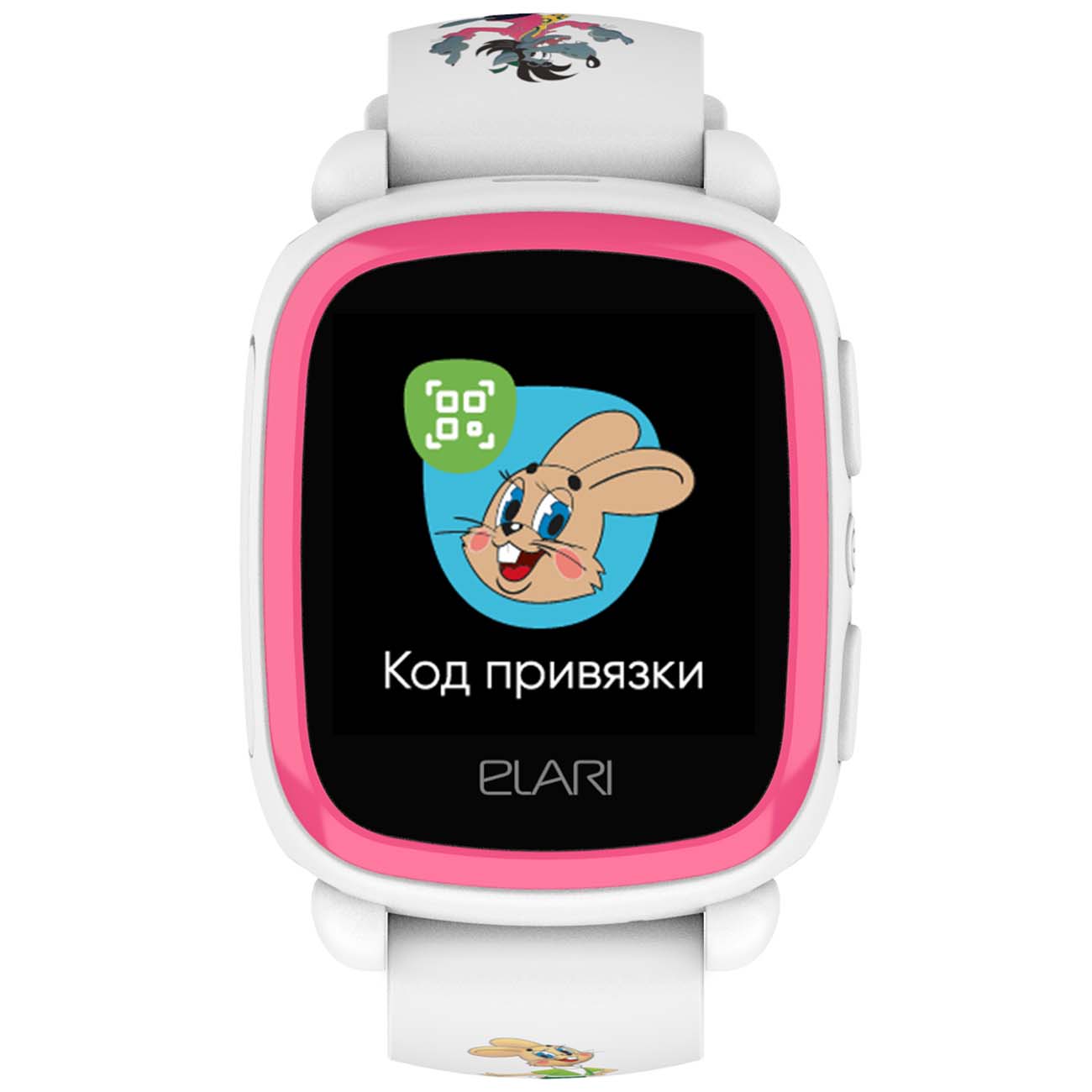 Часы с GPS трекером Elari KidPhone "Ну, погоди!" White (KP-NP)