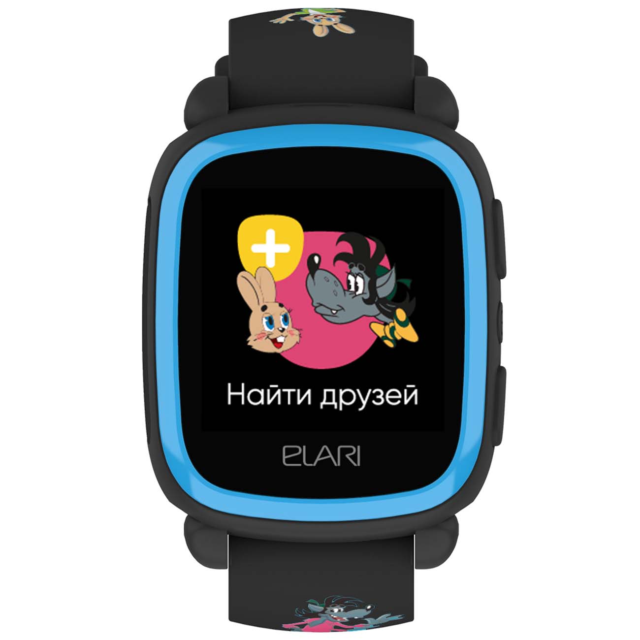 Часы с GPS трекером Elari KidPhone "Ну, погоди!" Black (KP-NP)