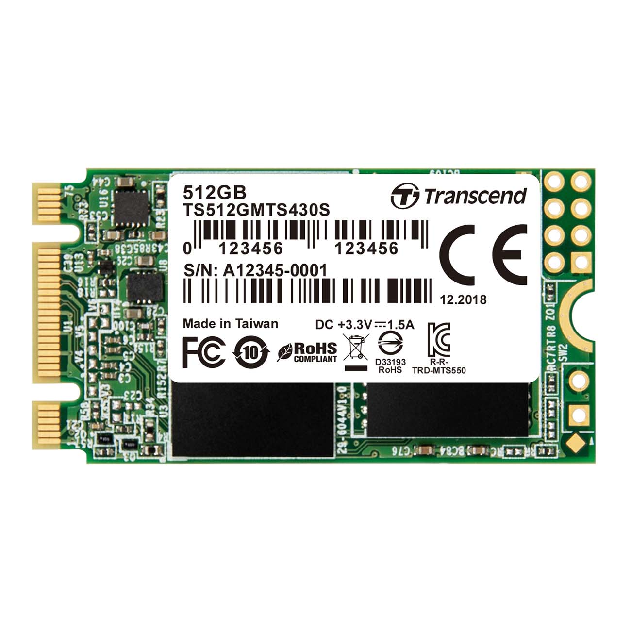 Внутренний SSD накопитель Transcend 512GB 430S (TS512GMTS430S) фото