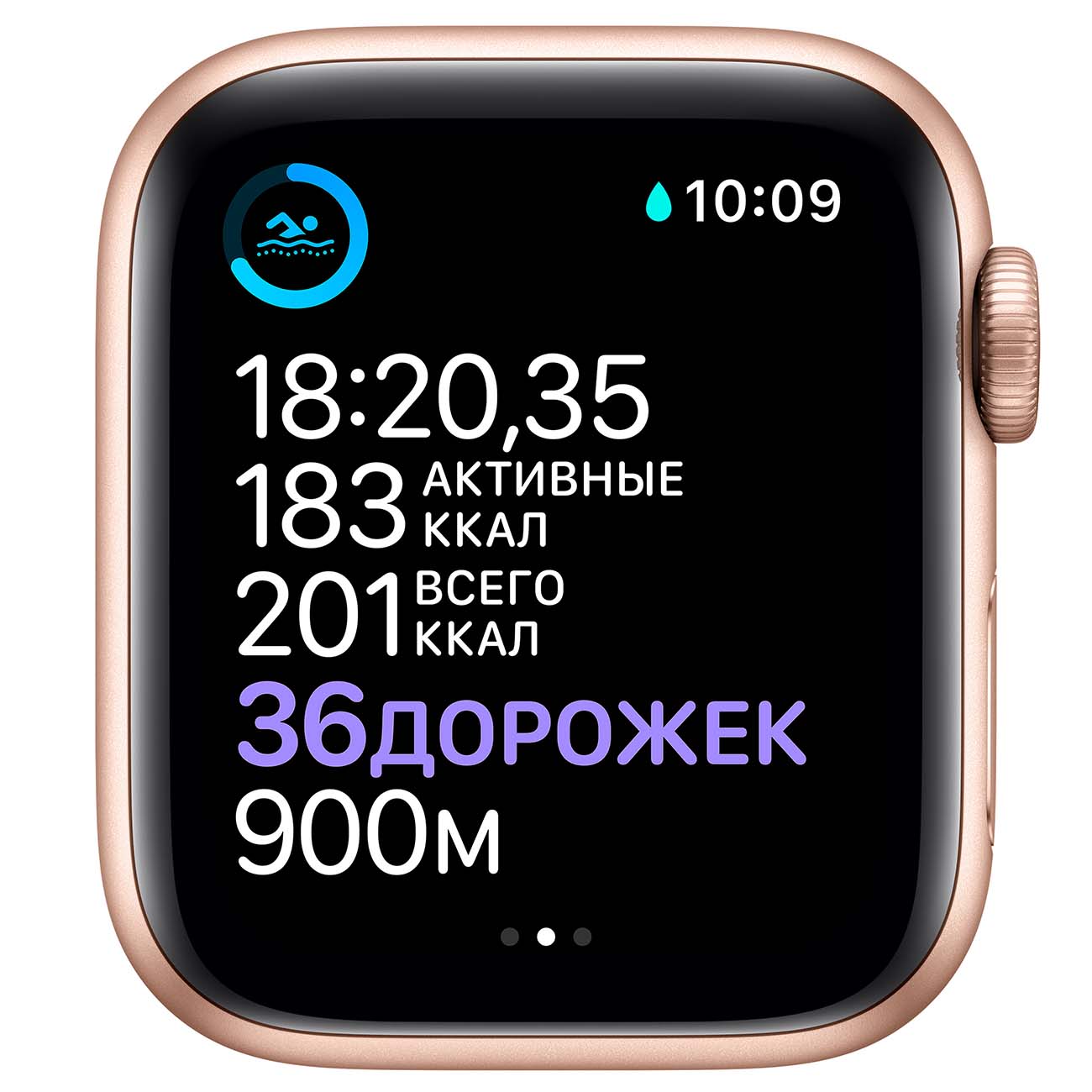Смарт-часы Apple Watch Series 6 44mm Gold Aluminum Case with Pink Sand Sport Band (M00E3RU/A)
