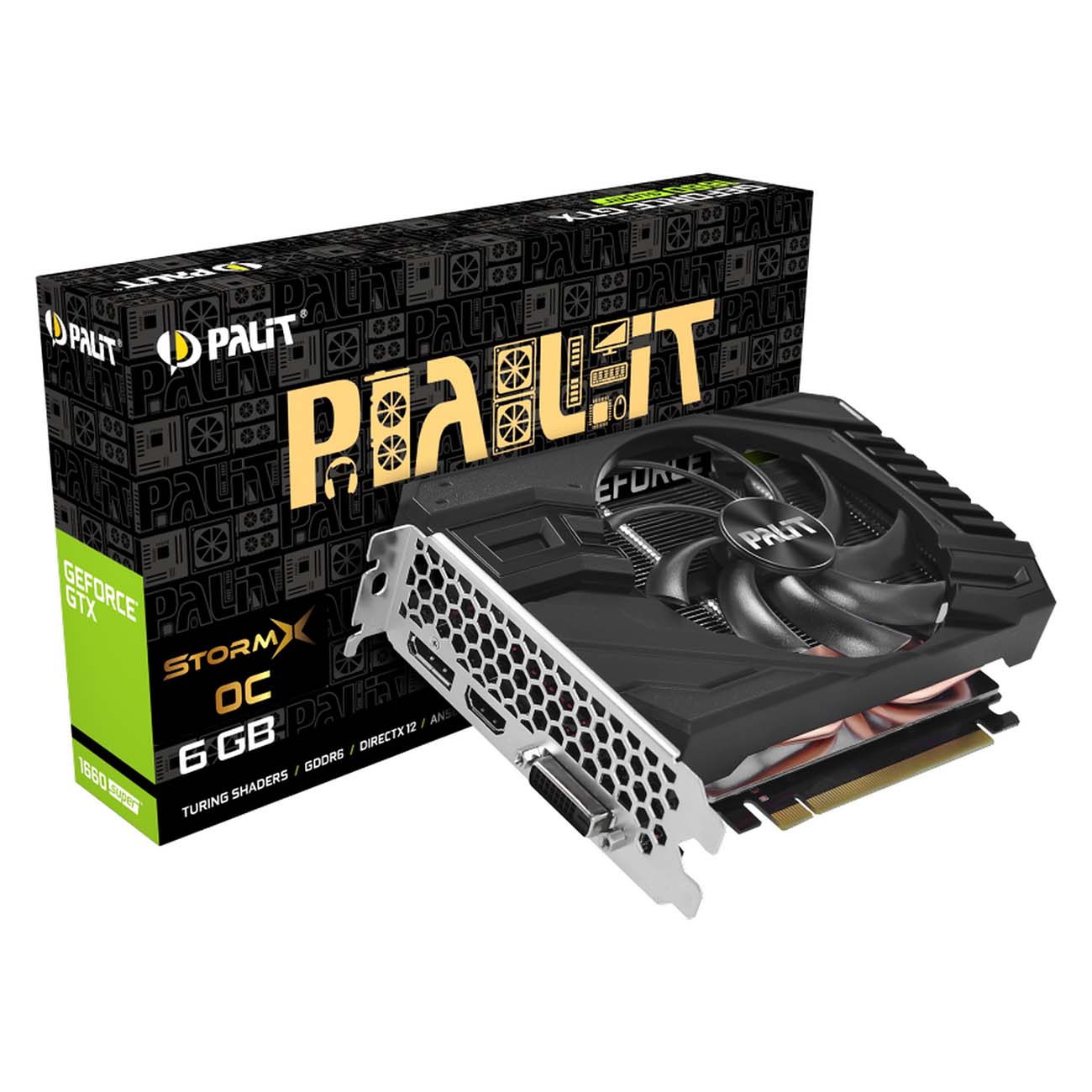 Видеокарта Palit PA-GTX1660 SUPER StormX OC 6G (NE6166SS18J9-161F)