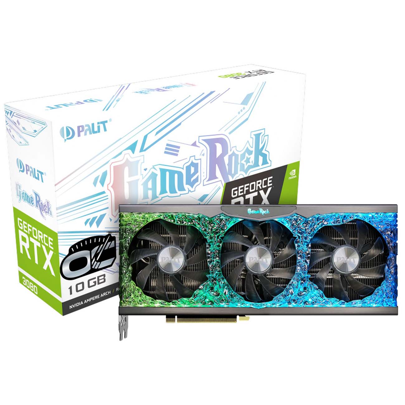 Видеокарта Palit PA-RTX3080 GameRock OC 10G (NED3080H19IA-1020G)
