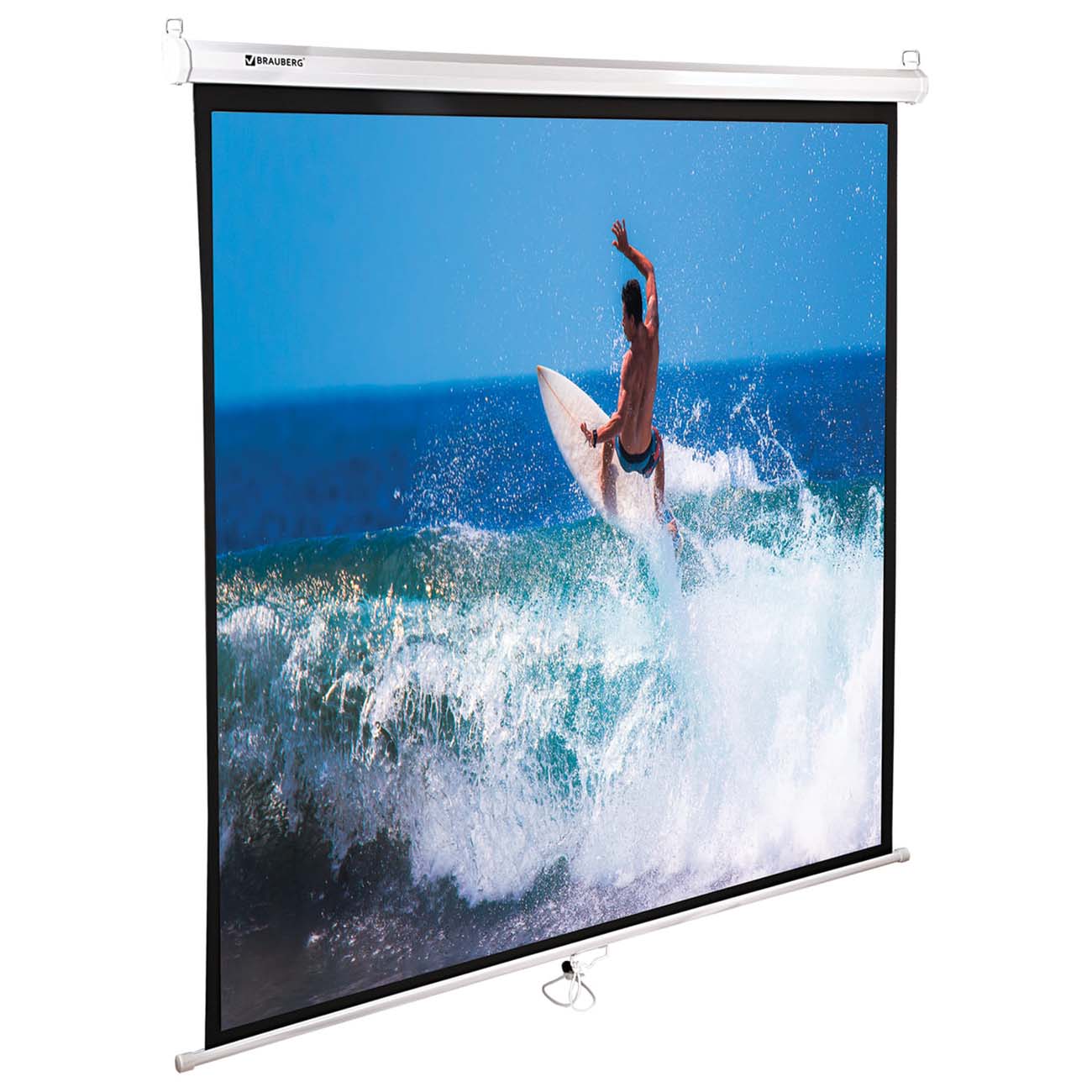 Экран для видеопроектора Brauberg настенный 150х150см (236725)