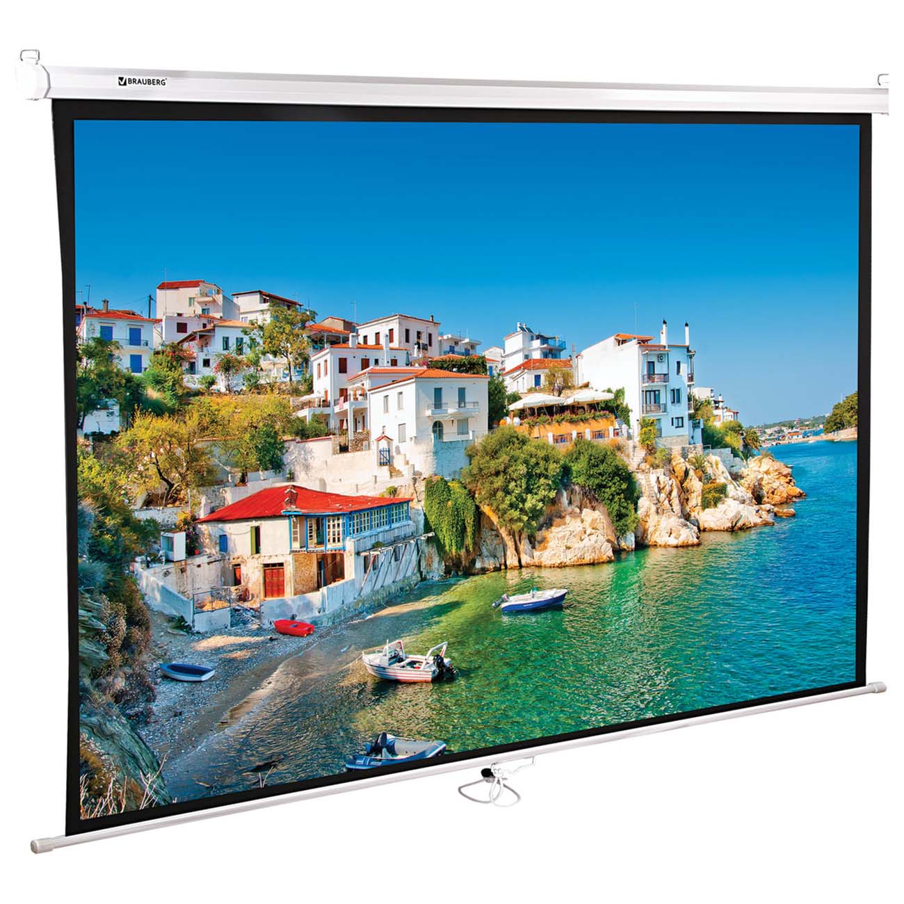 Экран для видеопроектора Brauberg настенный 150х200см (236728)