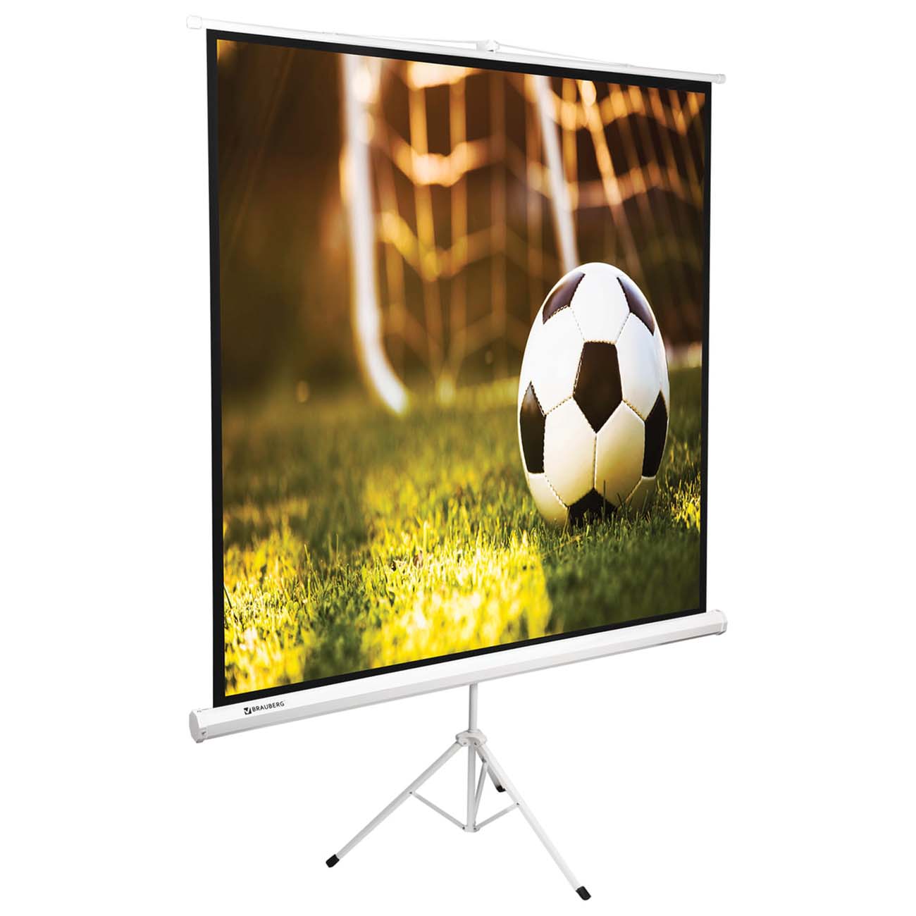 Экран для видеопроектора Brauberg на треноге 150х150см (236729)