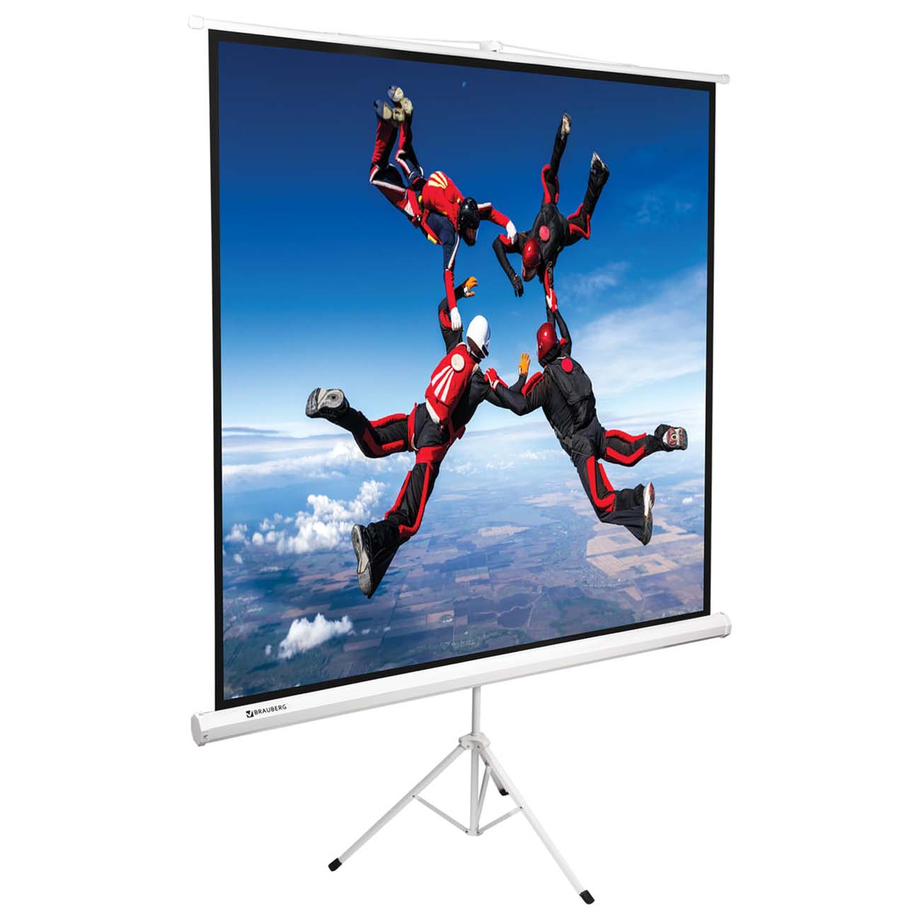 Экран для видеопроектора Brauberg на треноге 180х180см (236730)