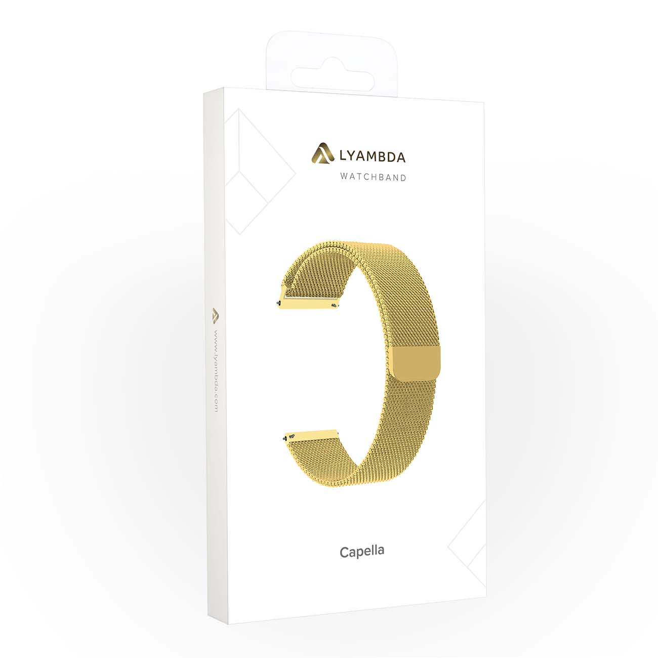 Универсальный ремешок LYAMBDA CAPELLA для часов 22 mm DS-GM-01-22-GL Gold